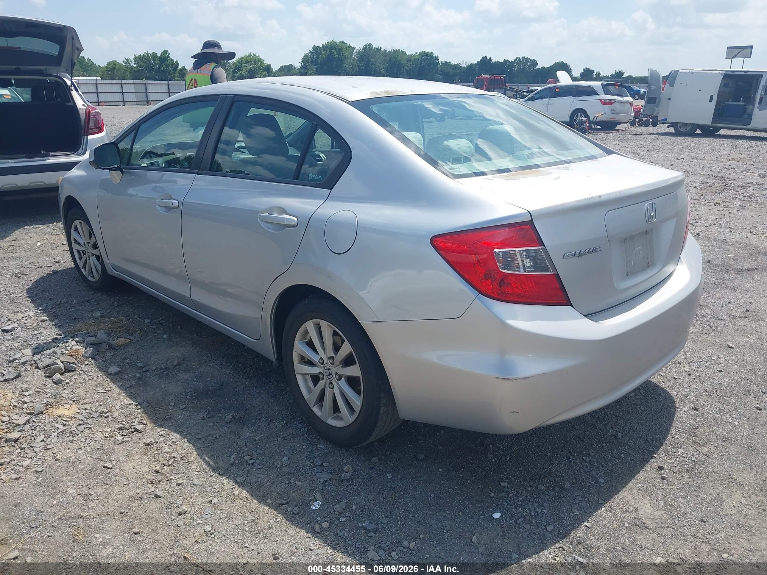 2012 Honda Civic Ex Silver vin: 2HGFB2F83CH319858