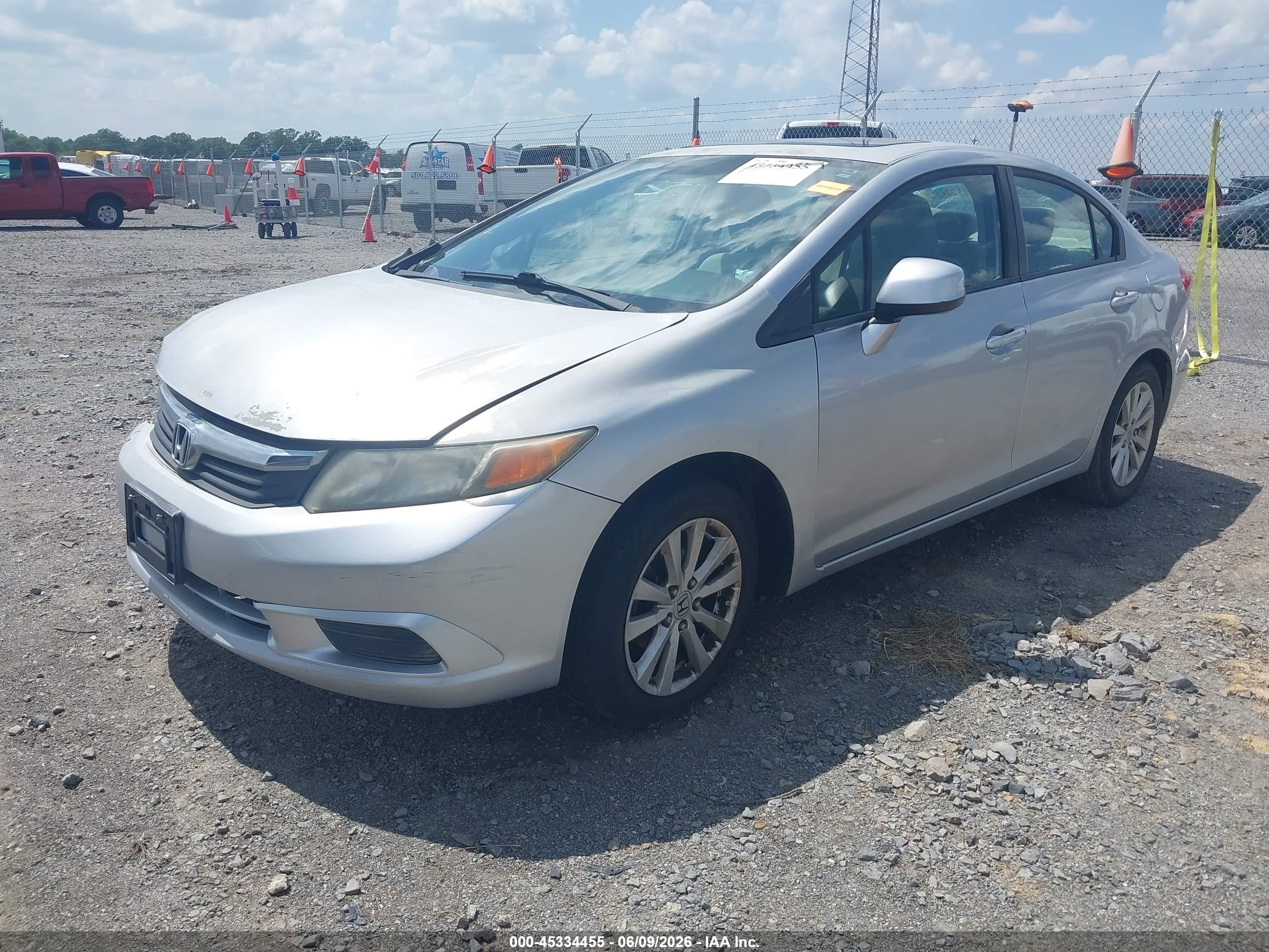 2012 Honda Civic Ex Silver vin: 2HGFB2F83CH319858