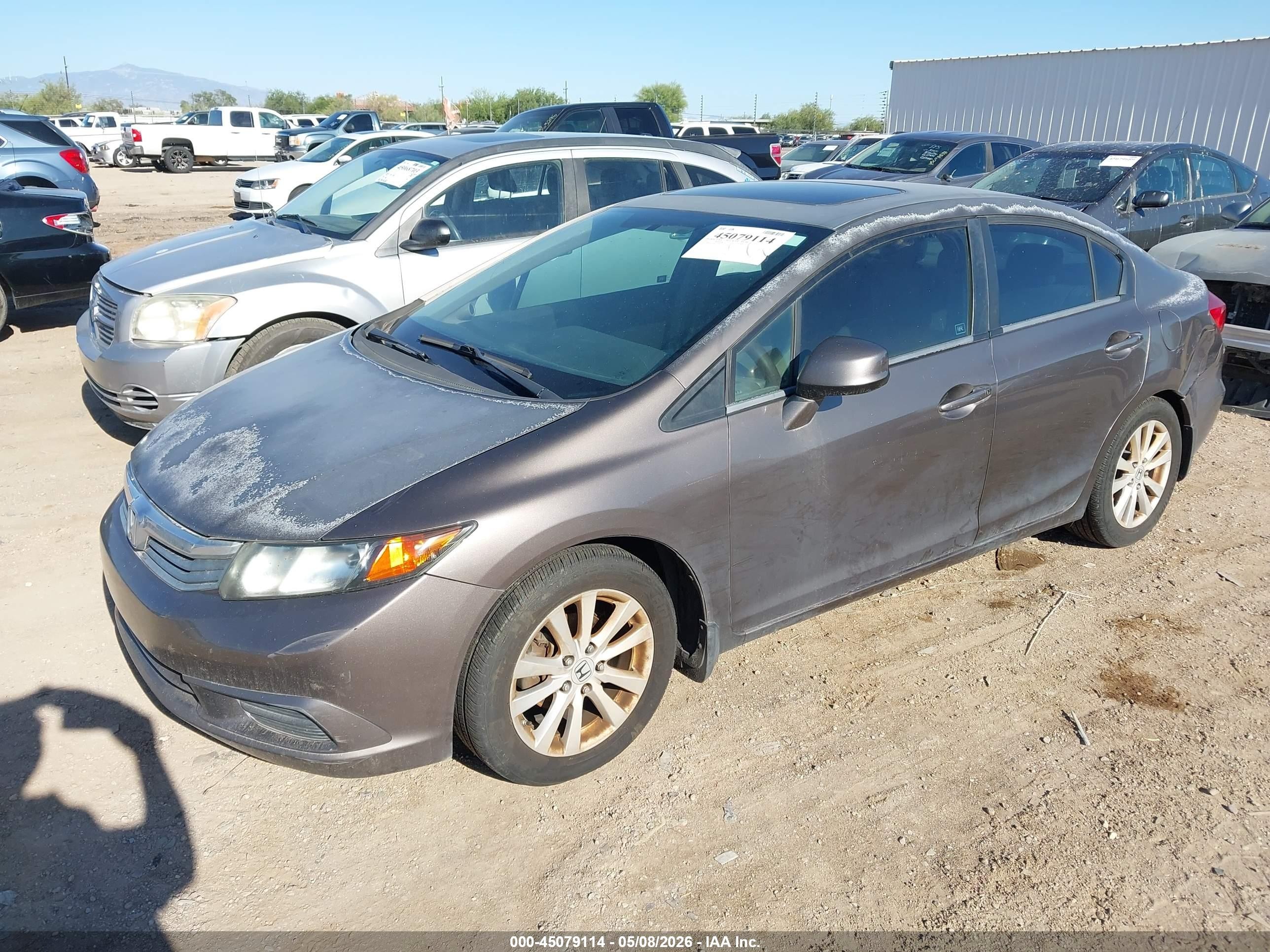 2012 Honda Civic Ex Gray vin: 2HGFB2F83CH539873