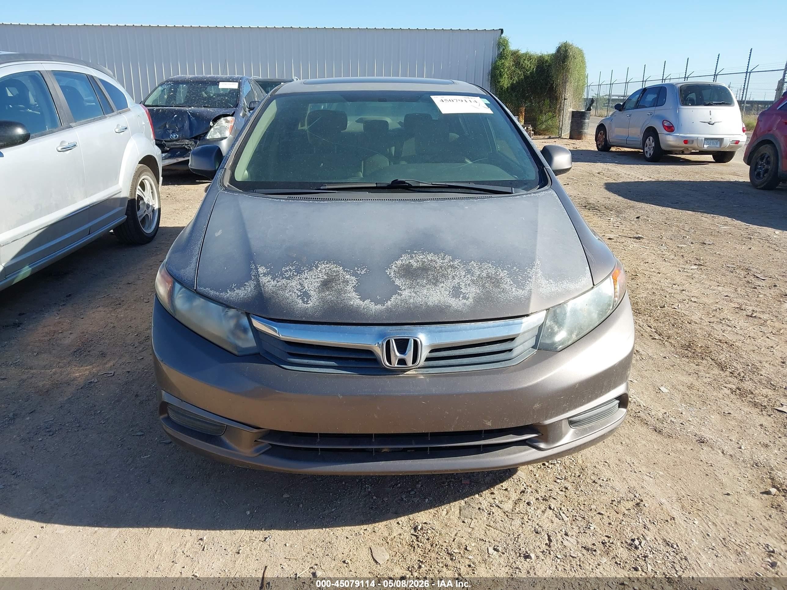 2012 Honda Civic Ex Gray vin: 2HGFB2F83CH539873