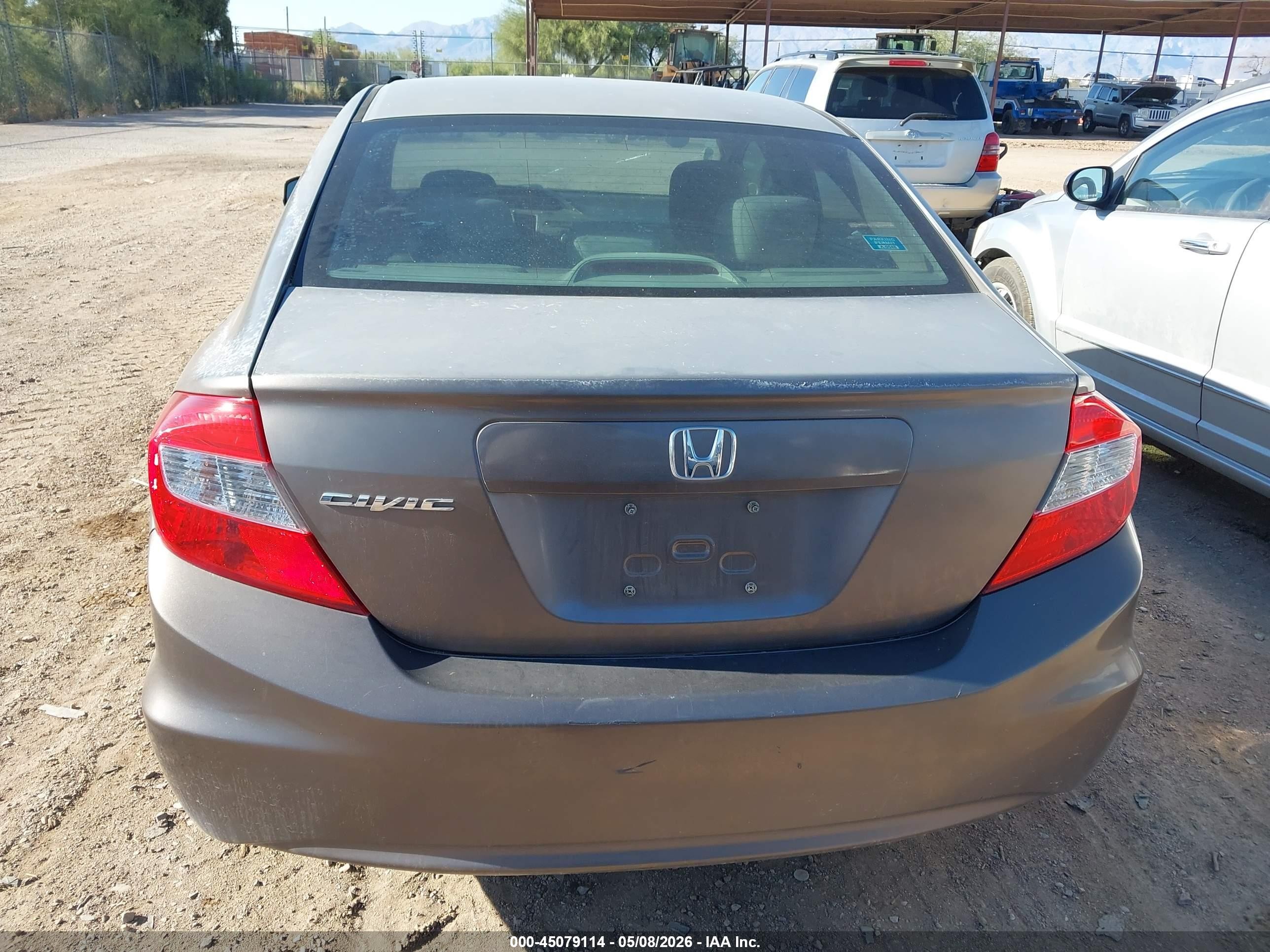 2012 Honda Civic Ex Gray vin: 2HGFB2F83CH539873