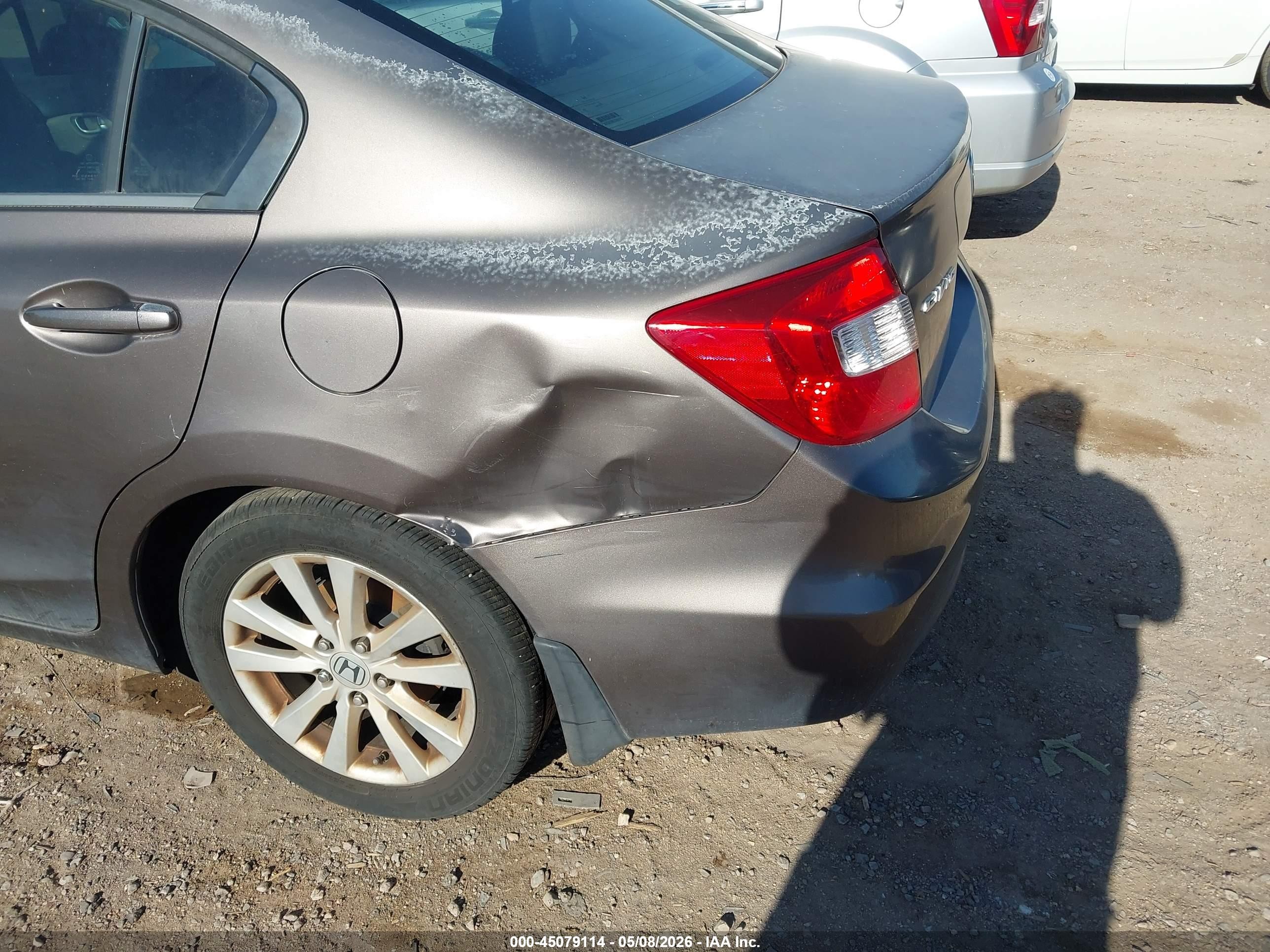 2012 Honda Civic Ex Gray vin: 2HGFB2F83CH539873