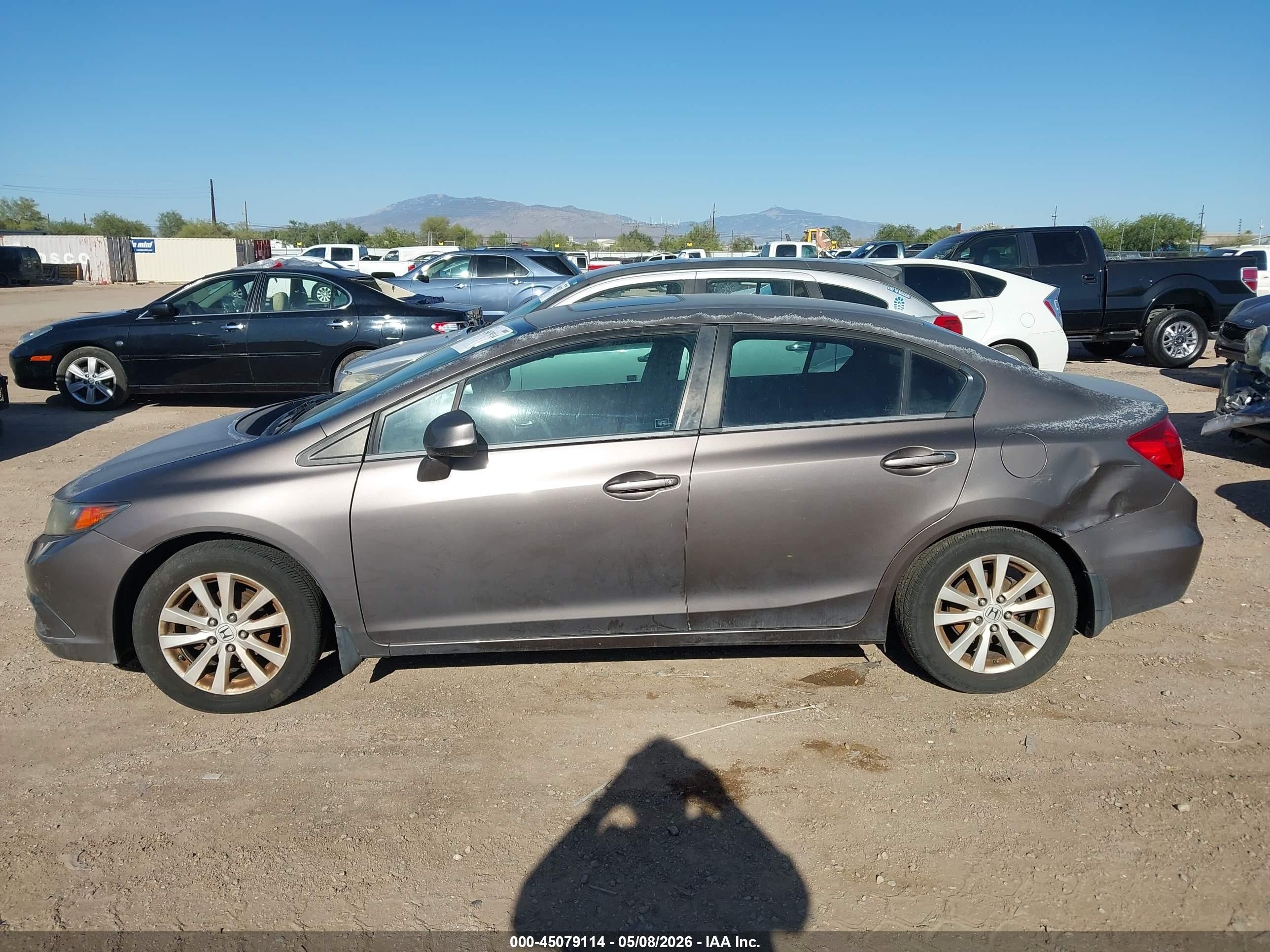 2012 Honda Civic Ex Gray vin: 2HGFB2F83CH539873