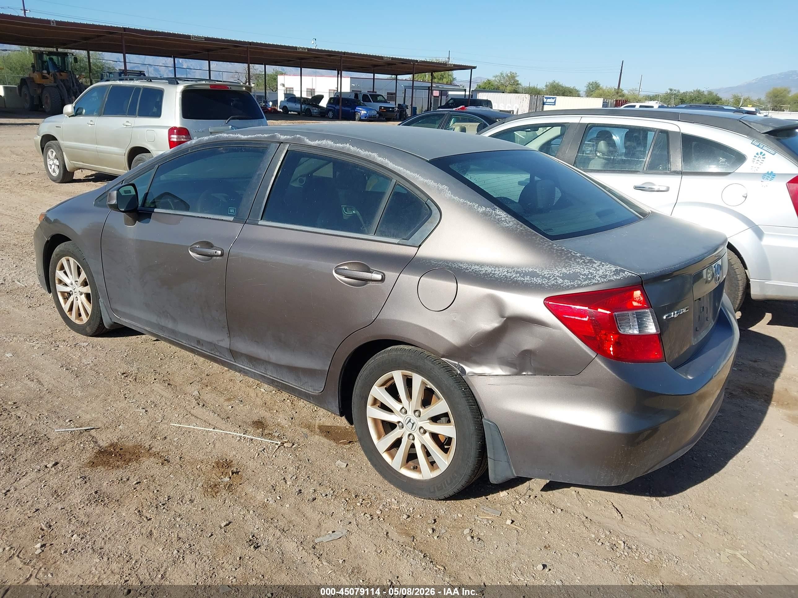 2012 Honda Civic Ex Gray vin: 2HGFB2F83CH539873