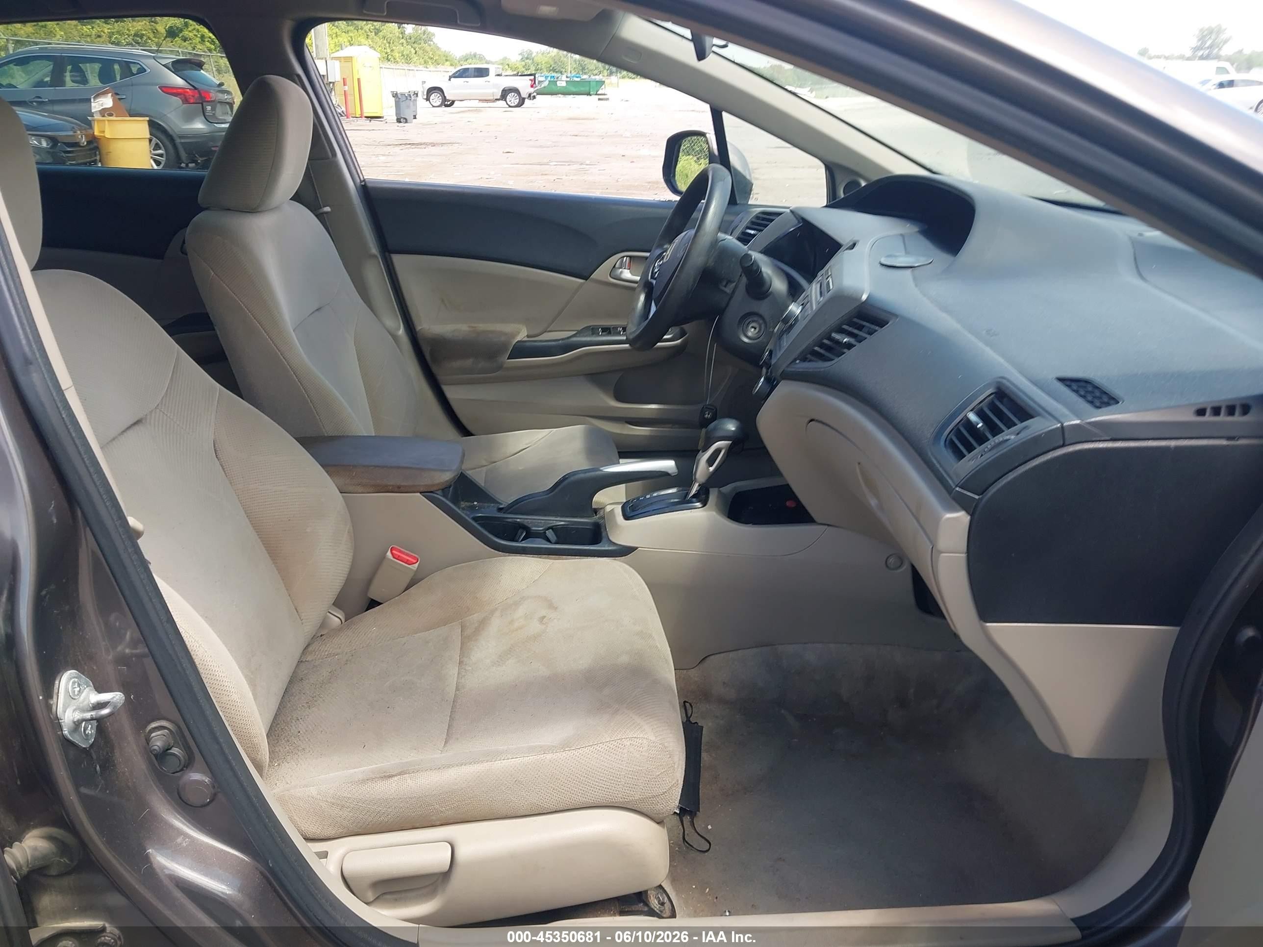 2012 Honda Civic Ex Gray vin: 2HGFB2F83CH551599