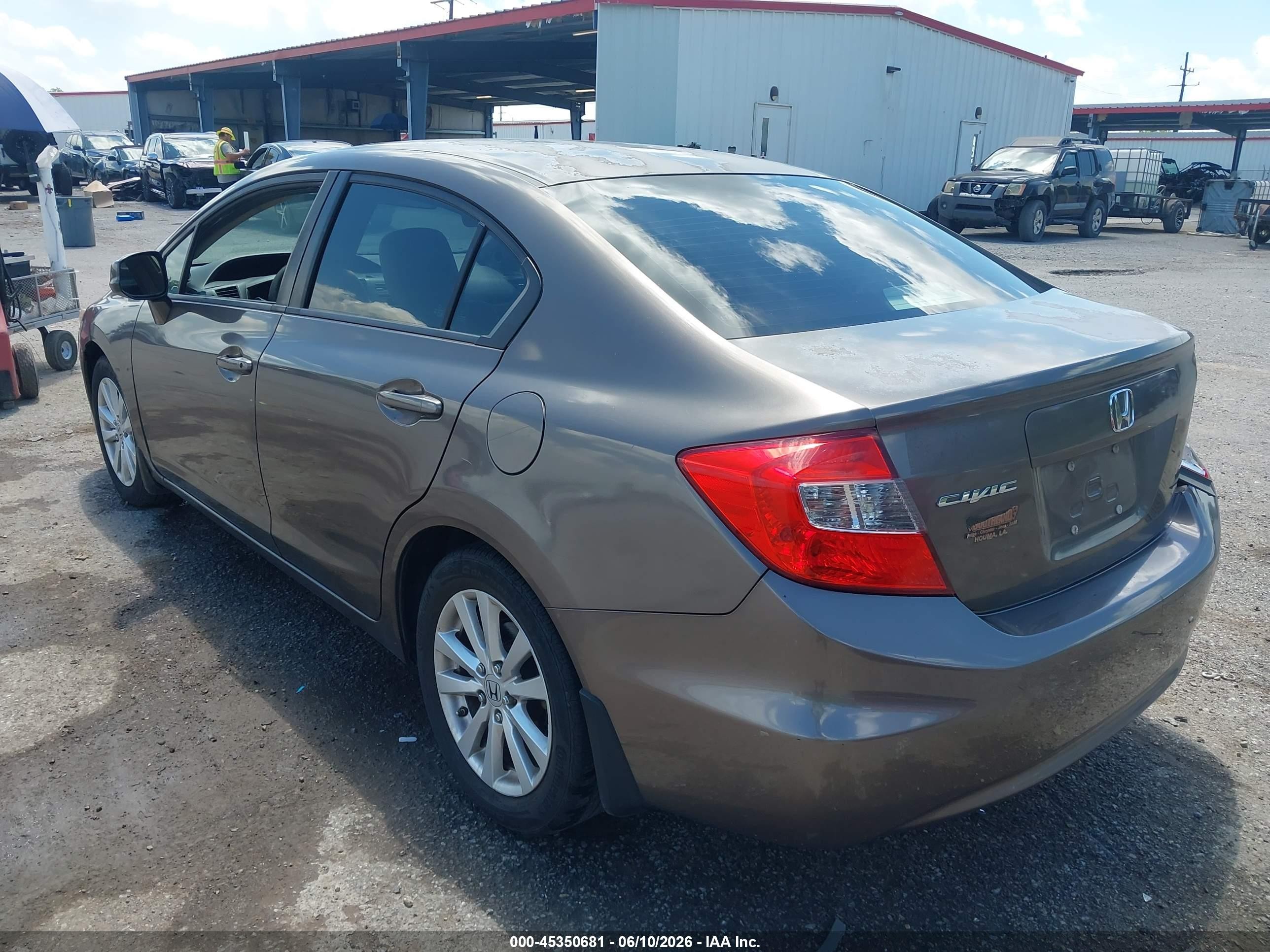 2012 Honda Civic Ex Gray vin: 2HGFB2F83CH551599