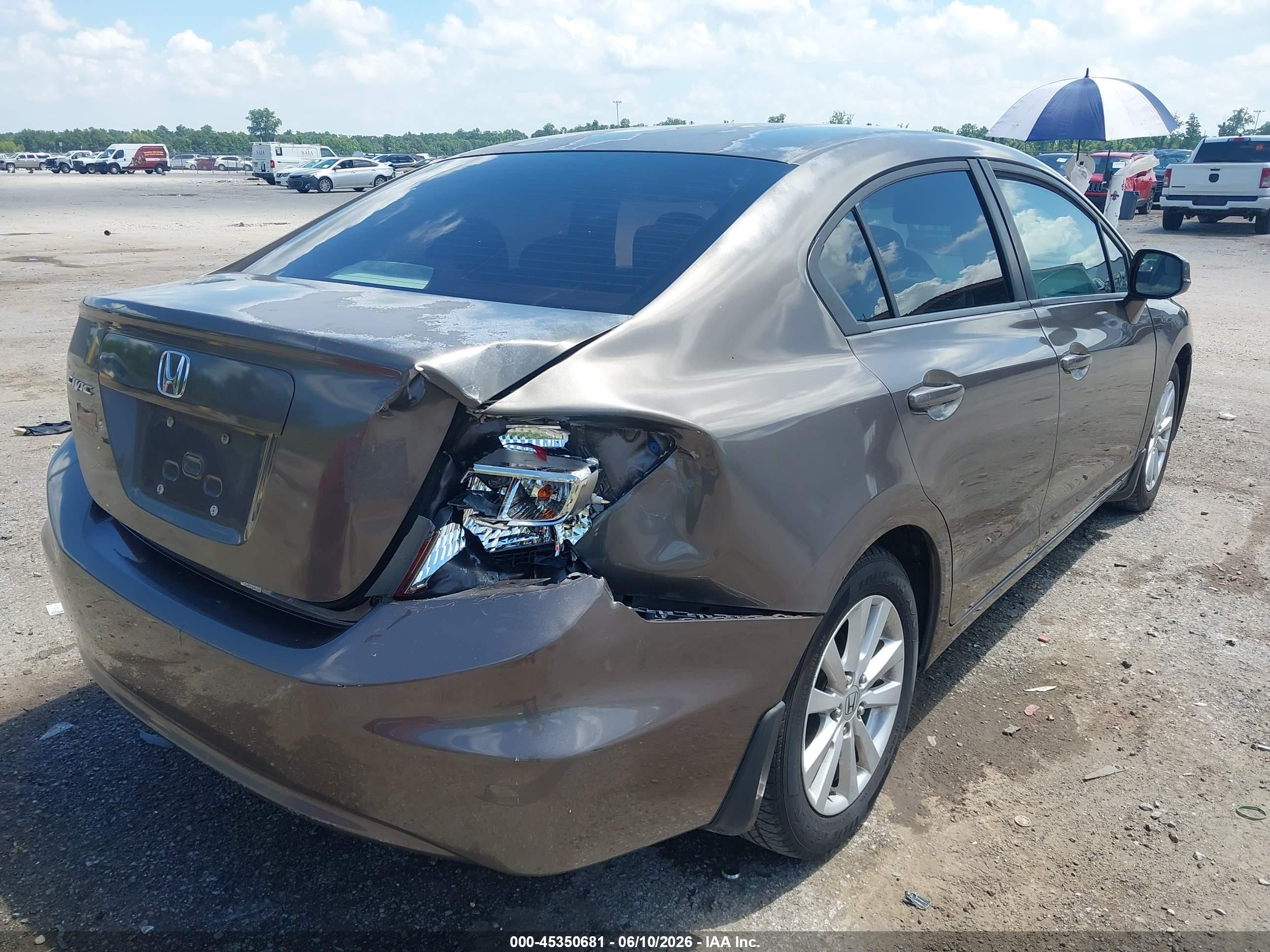 2012 Honda Civic Ex Gray vin: 2HGFB2F83CH551599