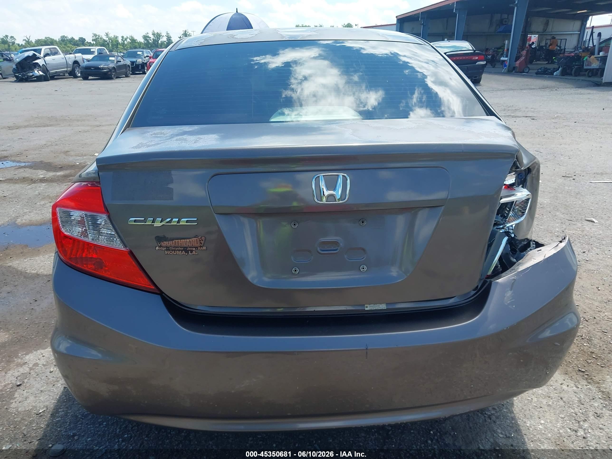 2012 Honda Civic Ex Gray vin: 2HGFB2F83CH551599