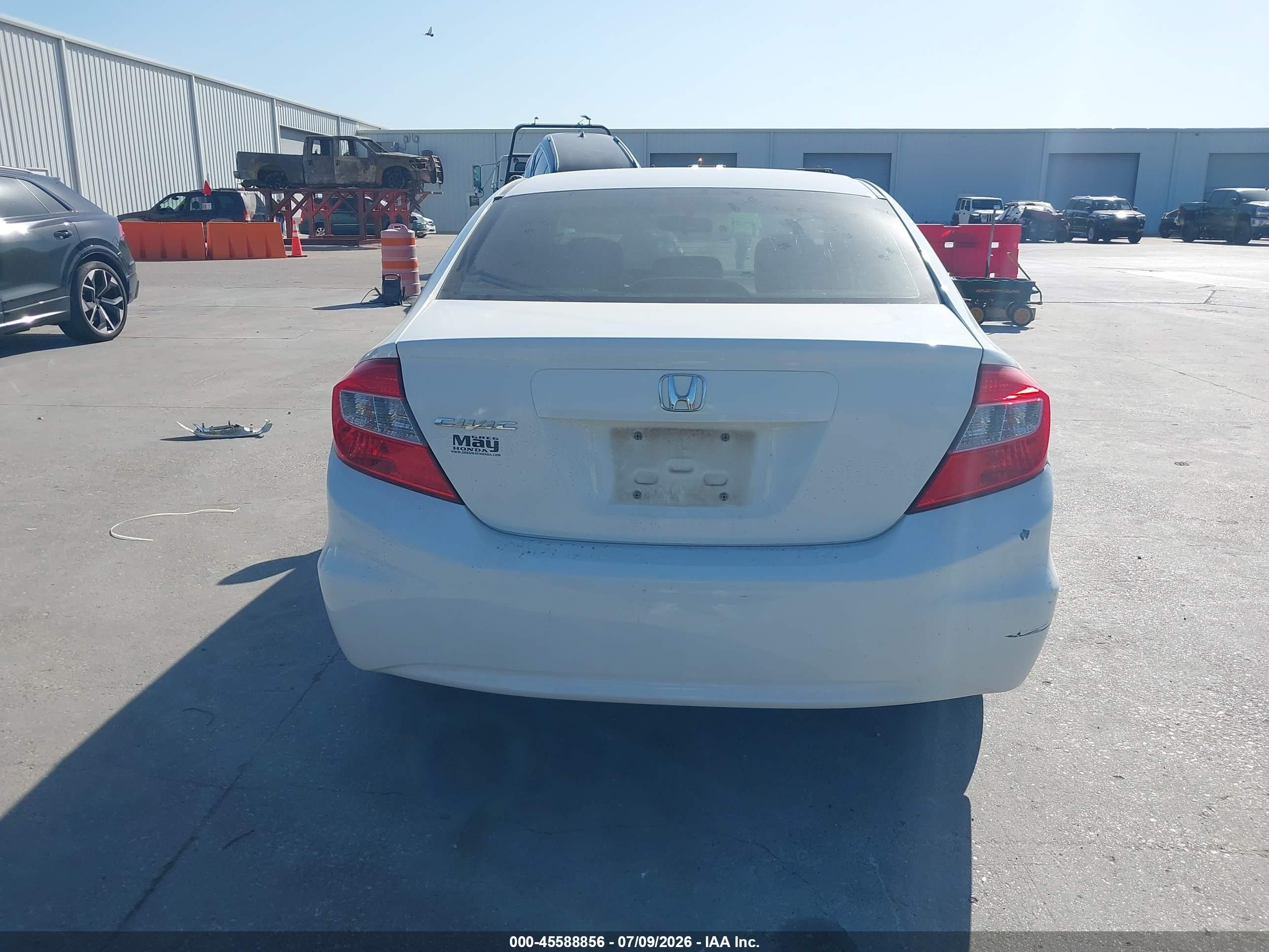 2012 Honda Civic Ex White vin: 2HGFB2F83CH583288