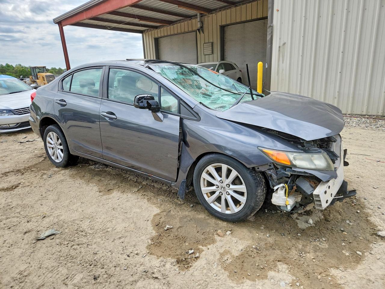 2012 Honda Civic Ex Gray vin: 2HGFB2F83CH606133