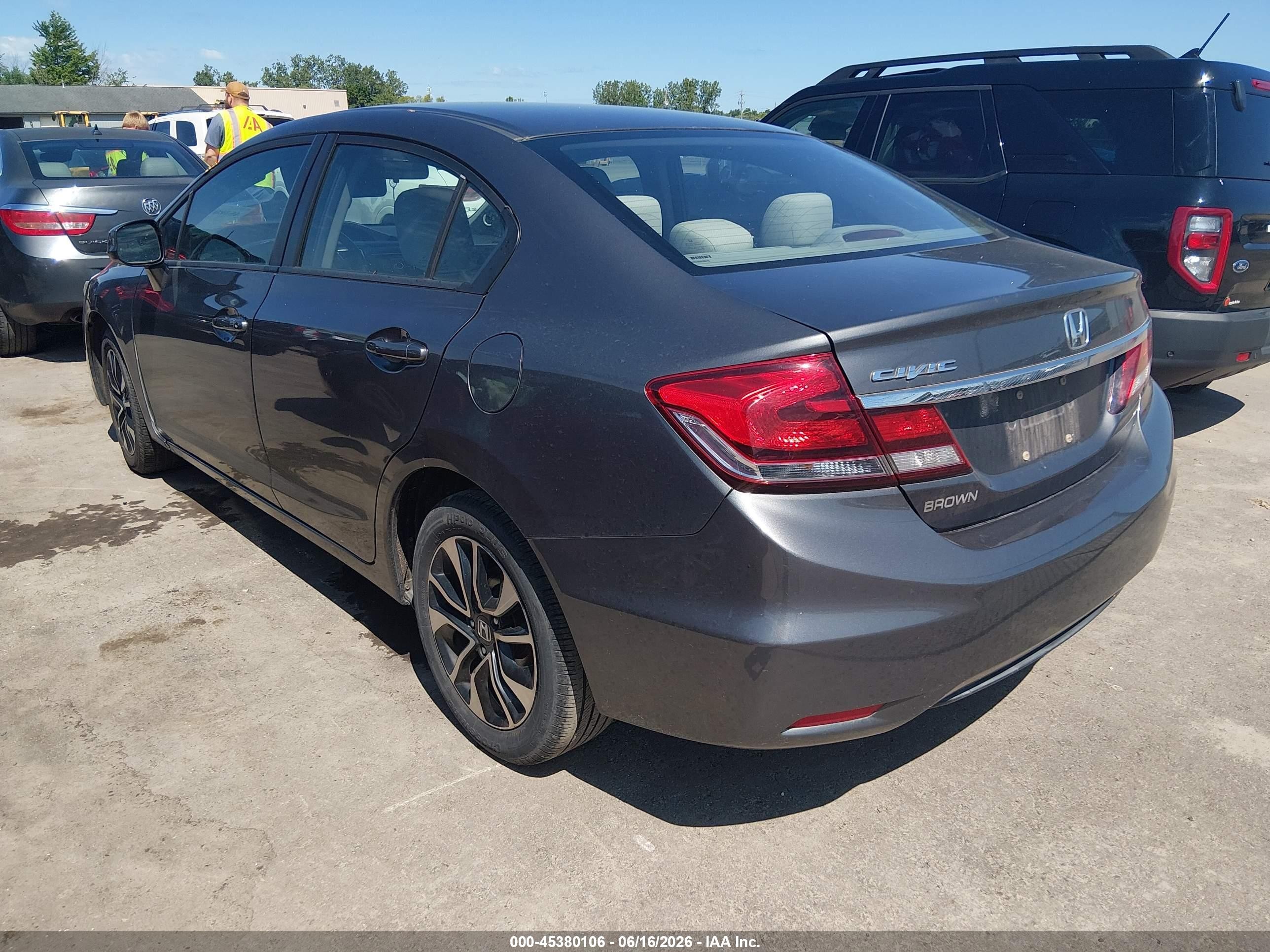2013 Honda Civic Ex Gray vin: 2HGFB2F83DH534514