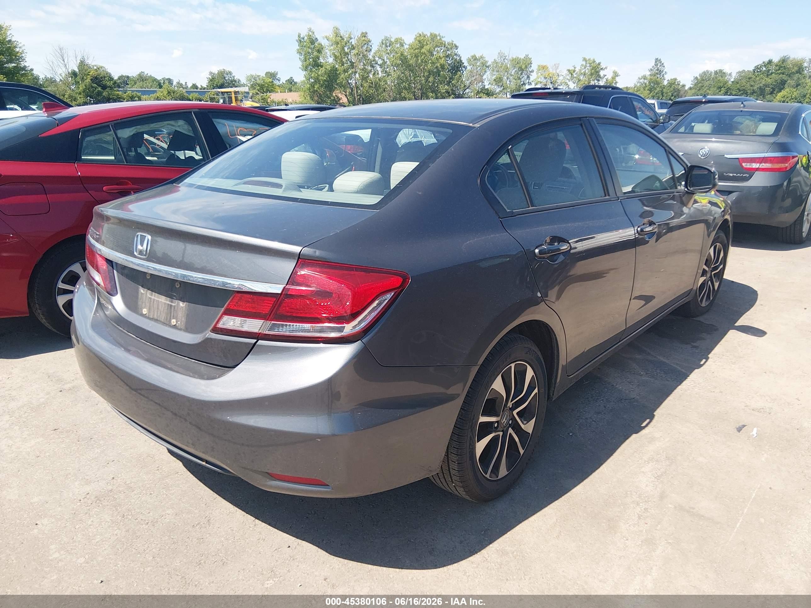 2013 Honda Civic Ex Gray vin: 2HGFB2F83DH534514