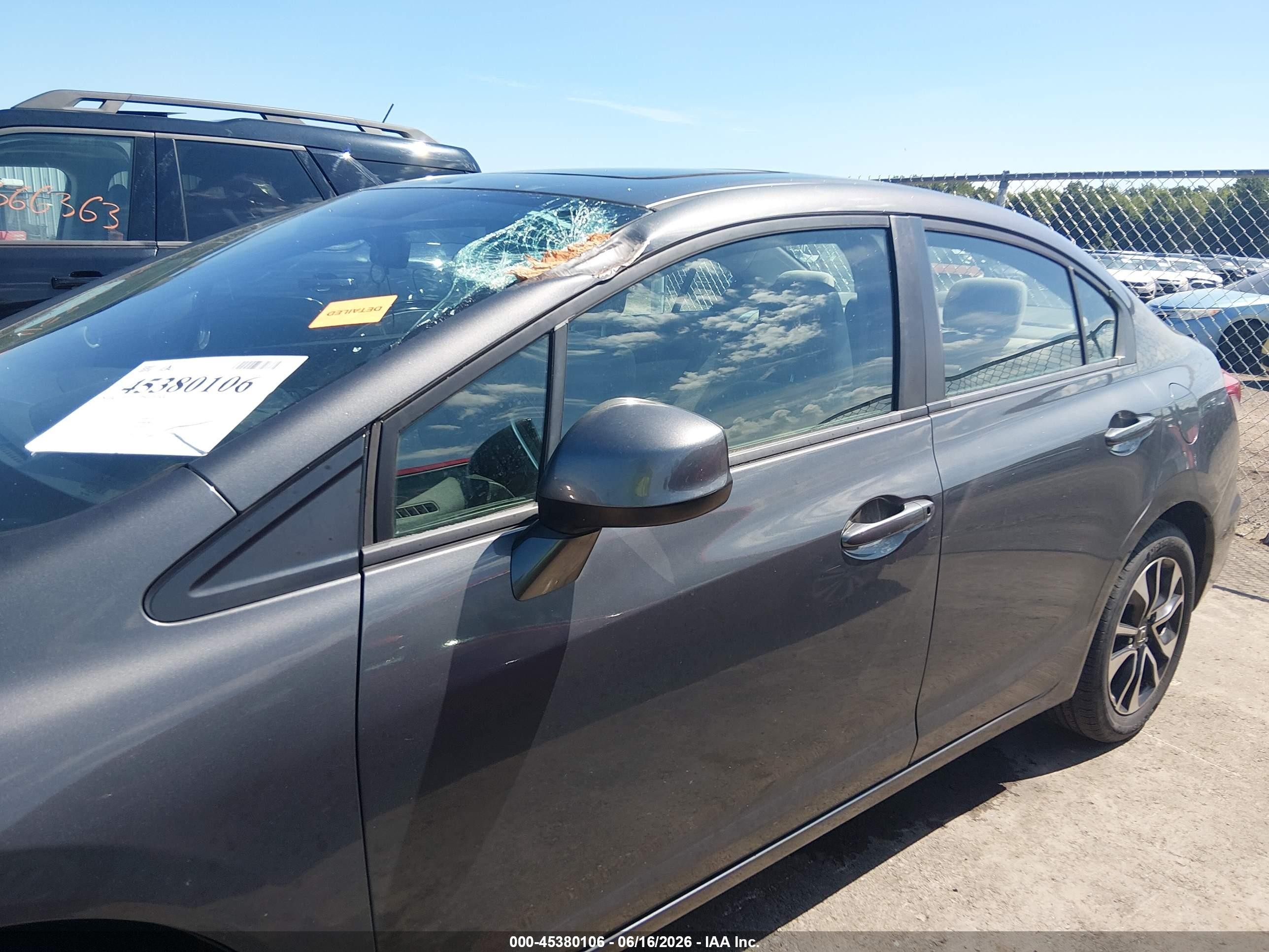 2013 Honda Civic Ex Gray vin: 2HGFB2F83DH534514