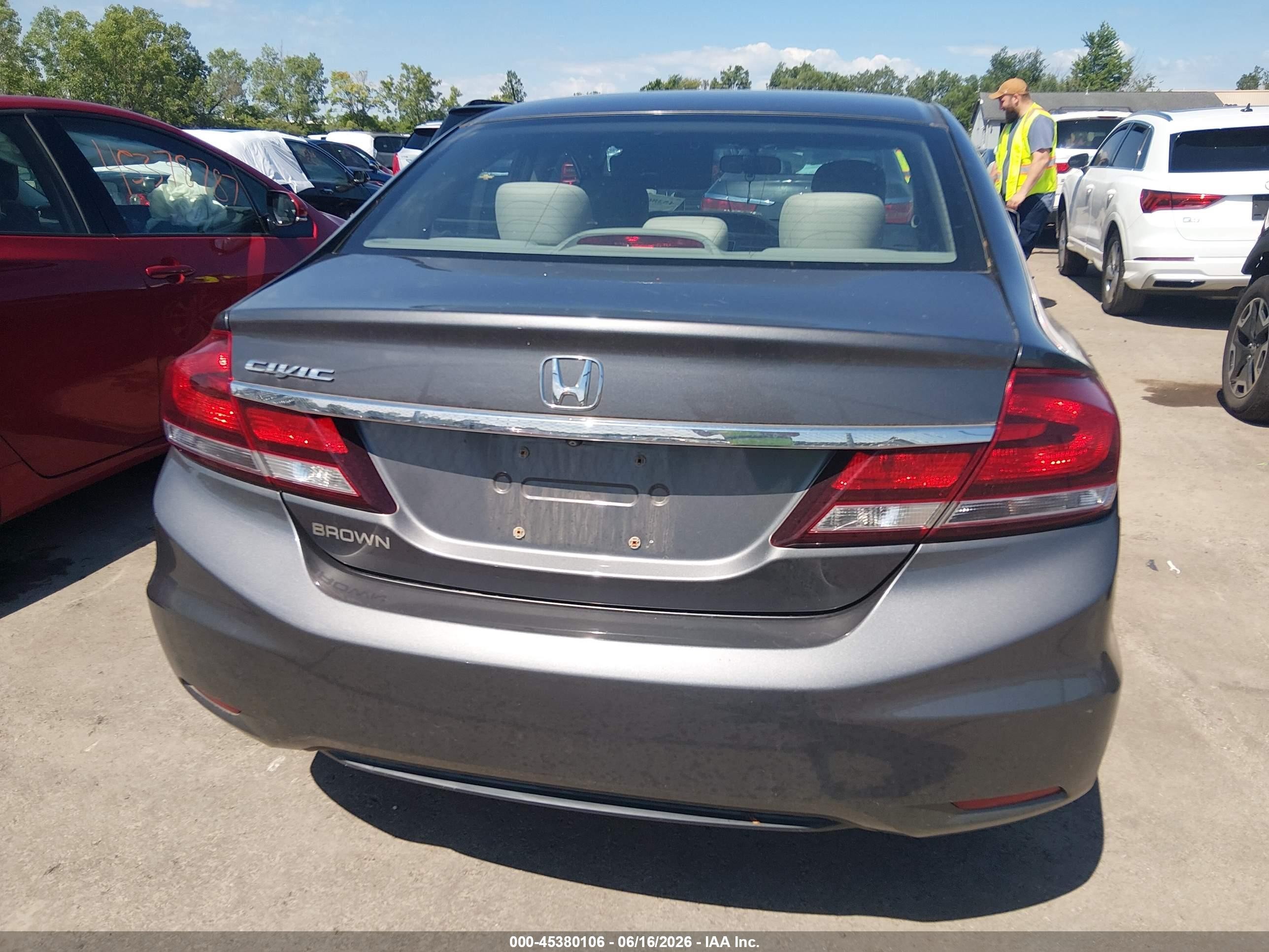 2013 Honda Civic Ex Gray vin: 2HGFB2F83DH534514