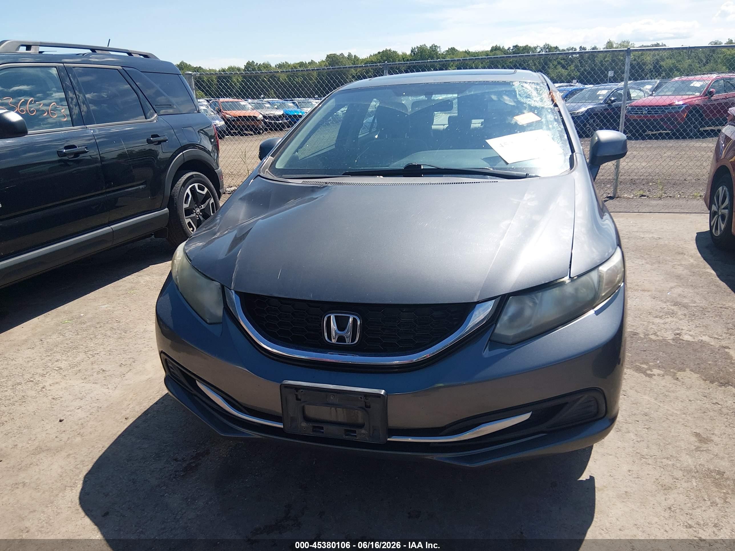 2013 Honda Civic Ex Gray vin: 2HGFB2F83DH534514