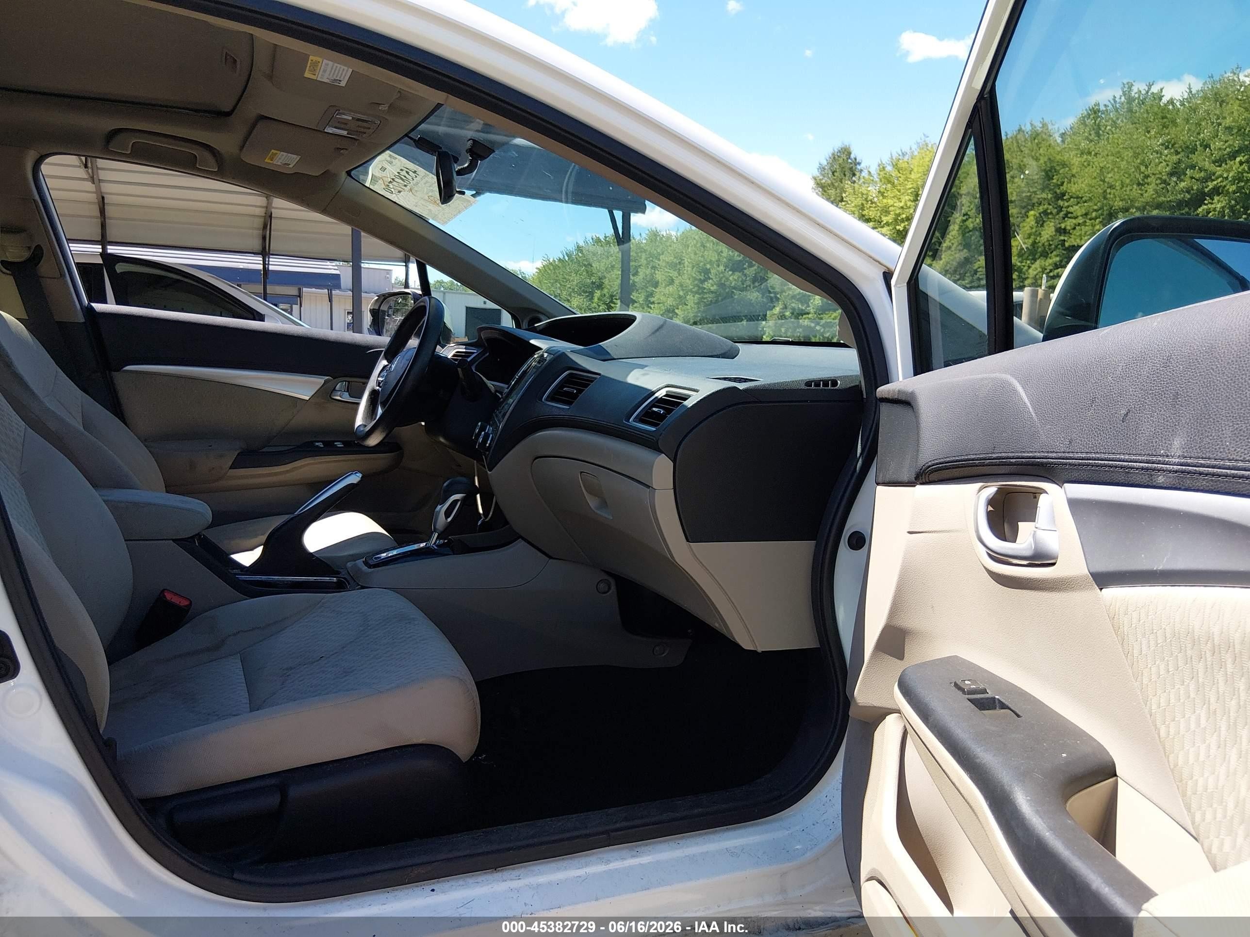 2014 Honda Civic Ex Белый vin: 2HGFB2F83EH516919