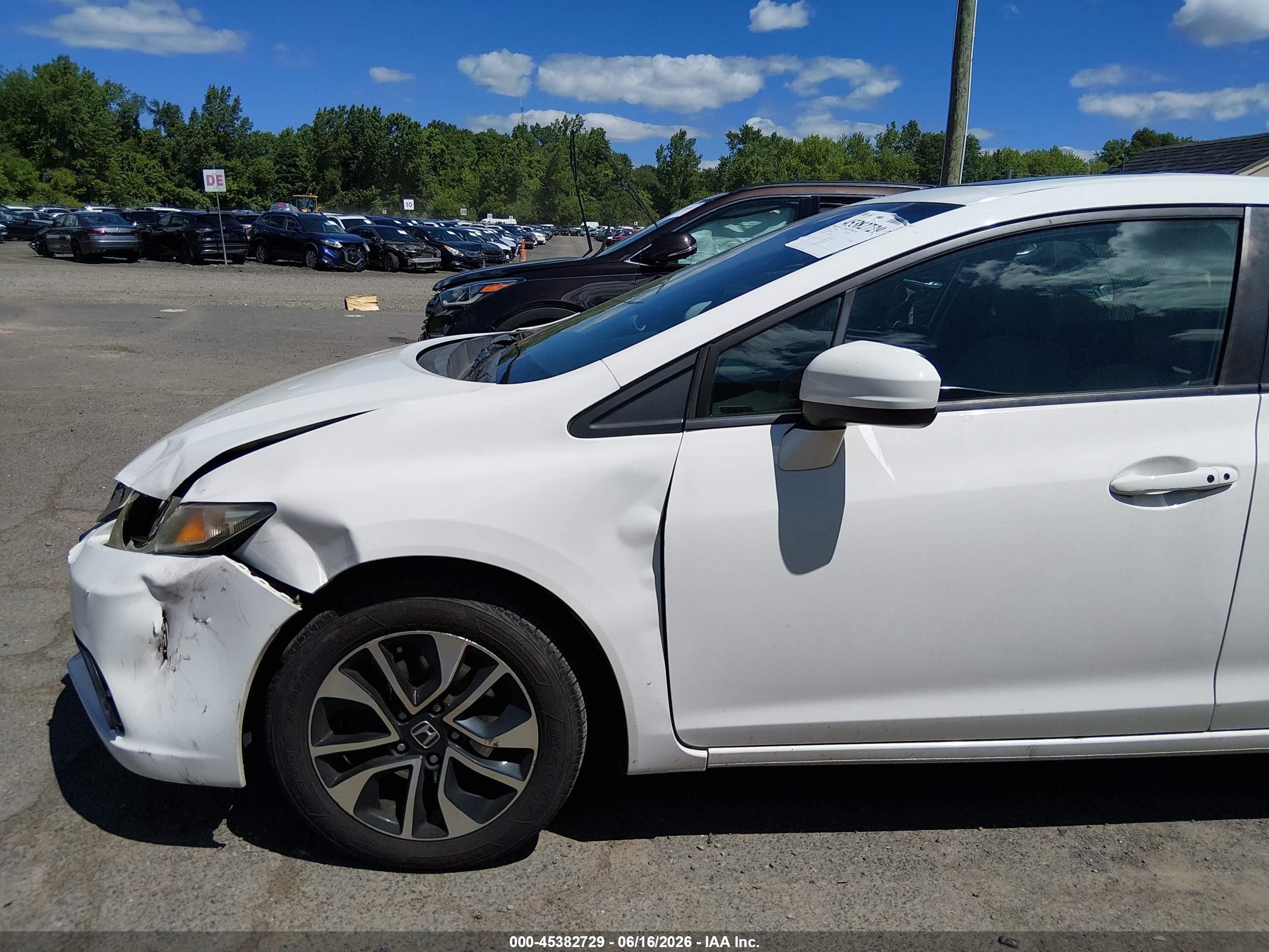 2014 Honda Civic Ex Белый vin: 2HGFB2F83EH516919