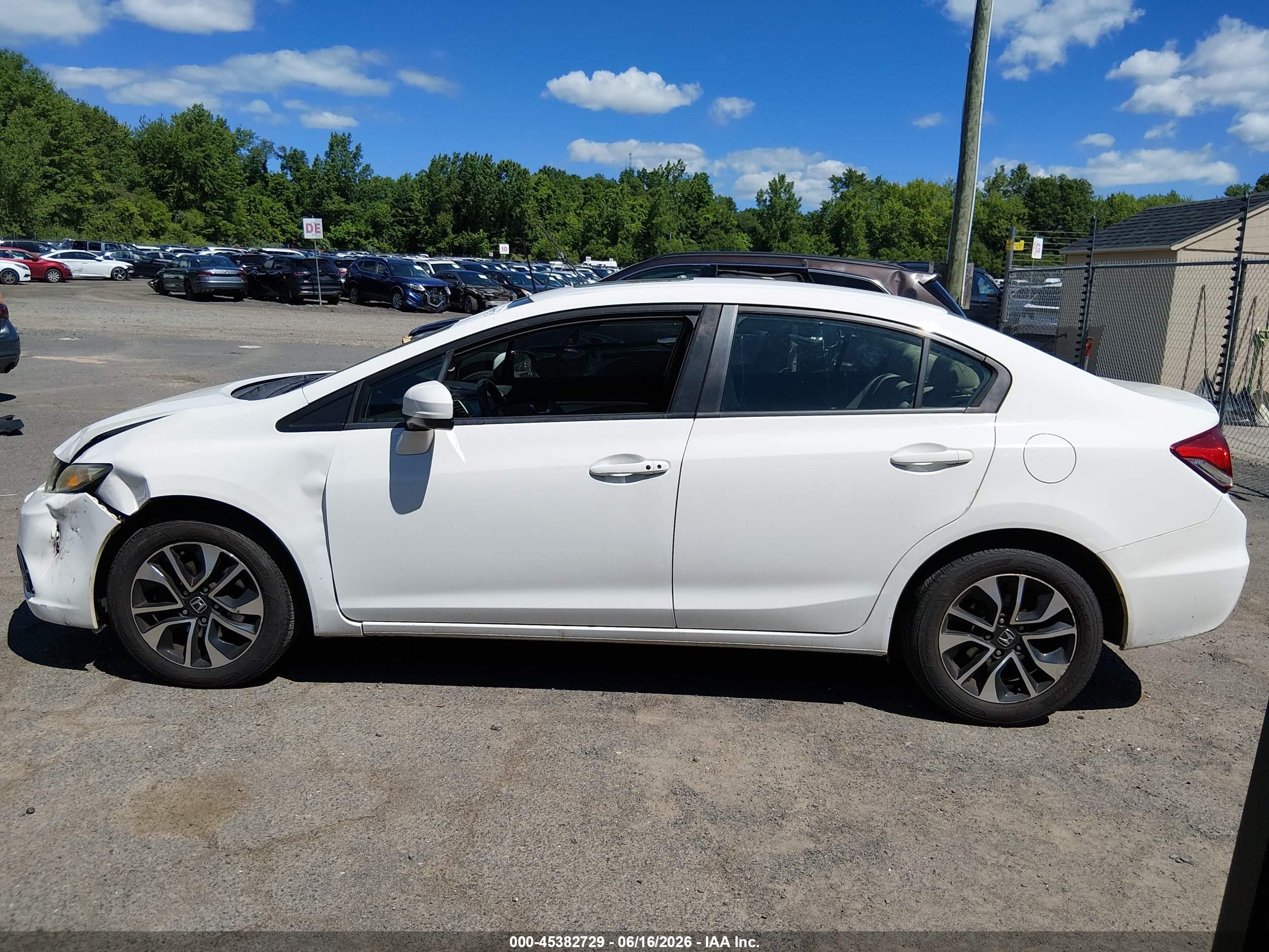2014 Honda Civic Ex Белый vin: 2HGFB2F83EH516919