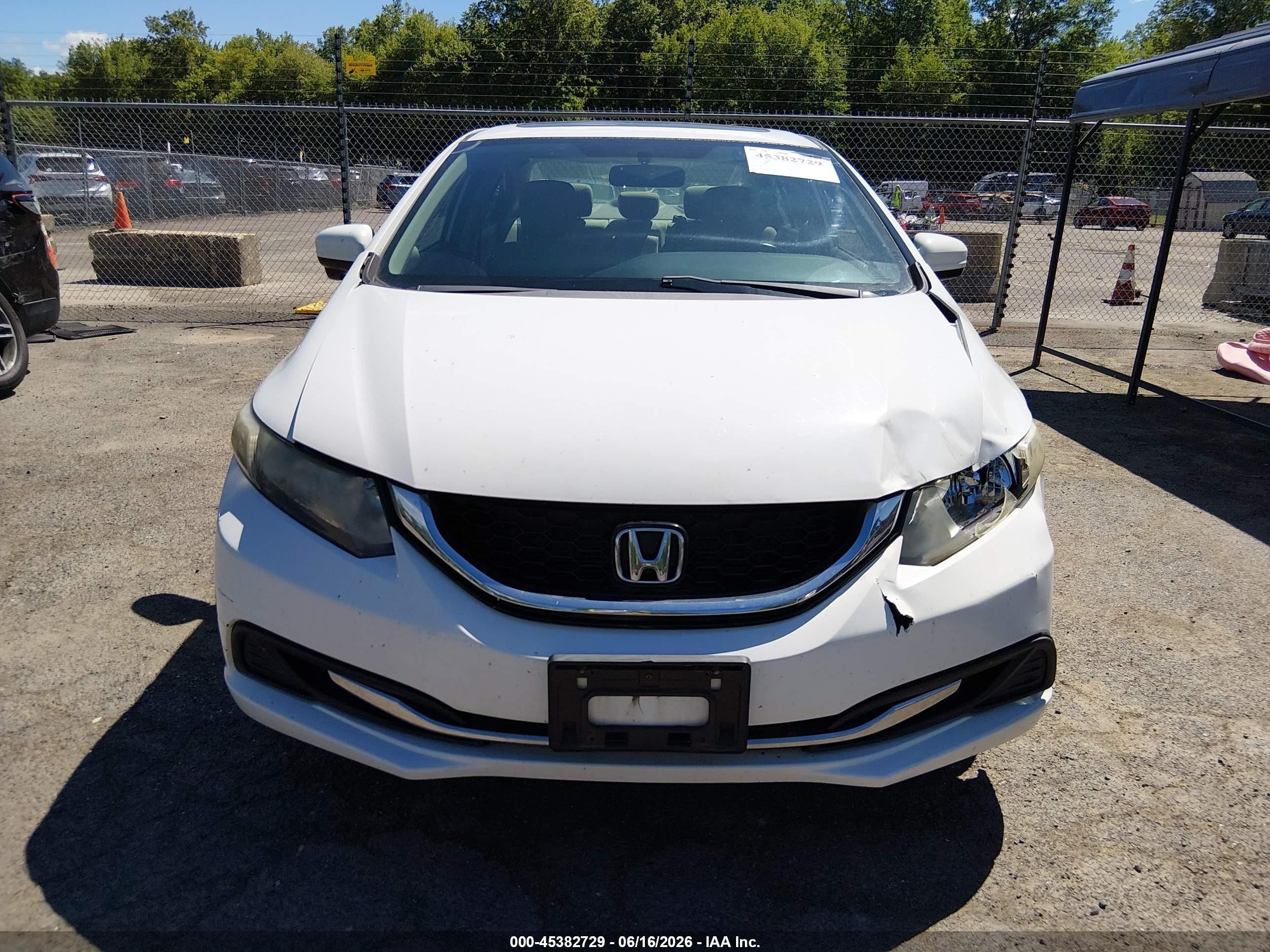 2014 Honda Civic Ex Белый vin: 2HGFB2F83EH516919