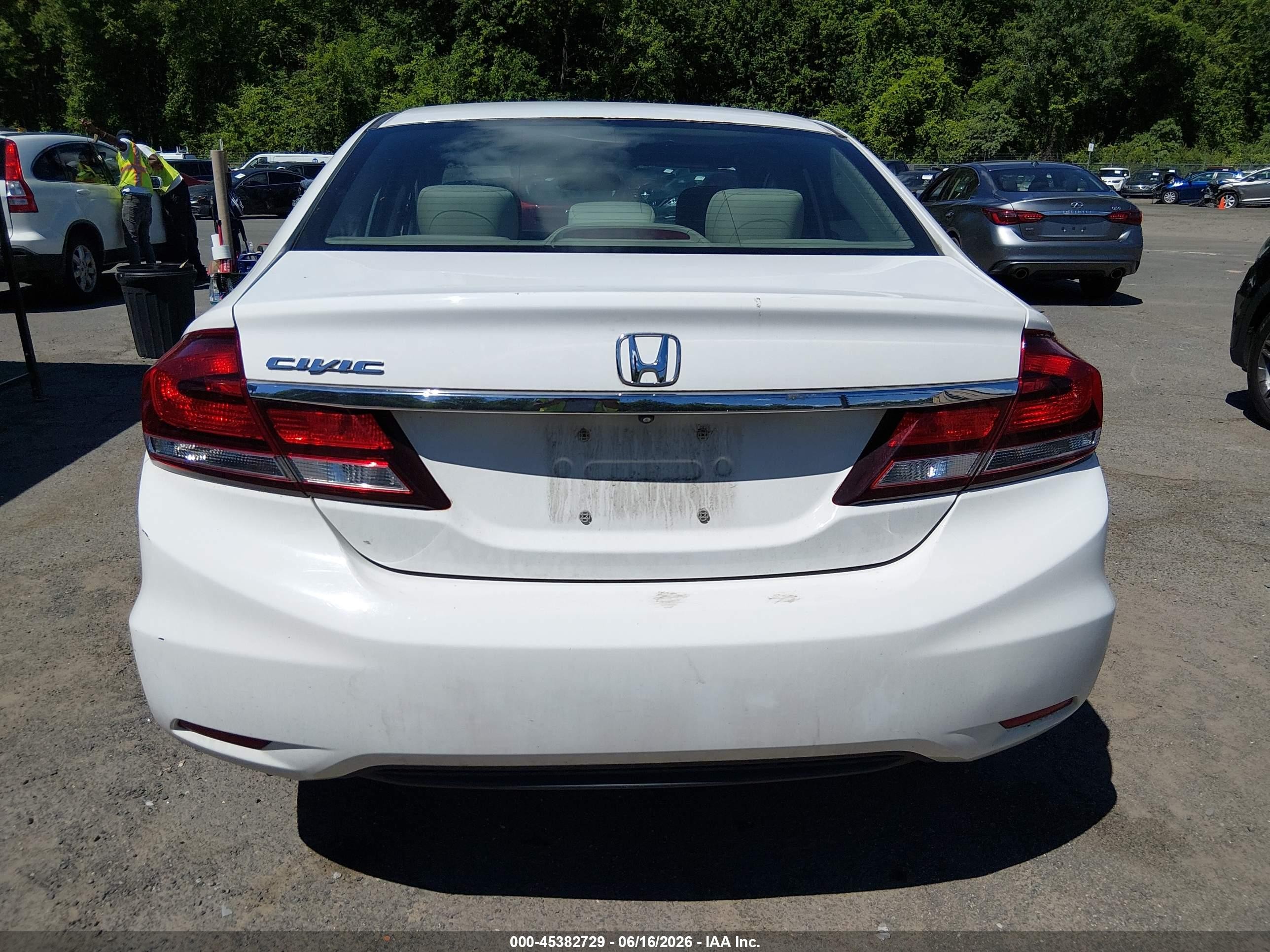 2014 Honda Civic Ex Белый vin: 2HGFB2F83EH516919