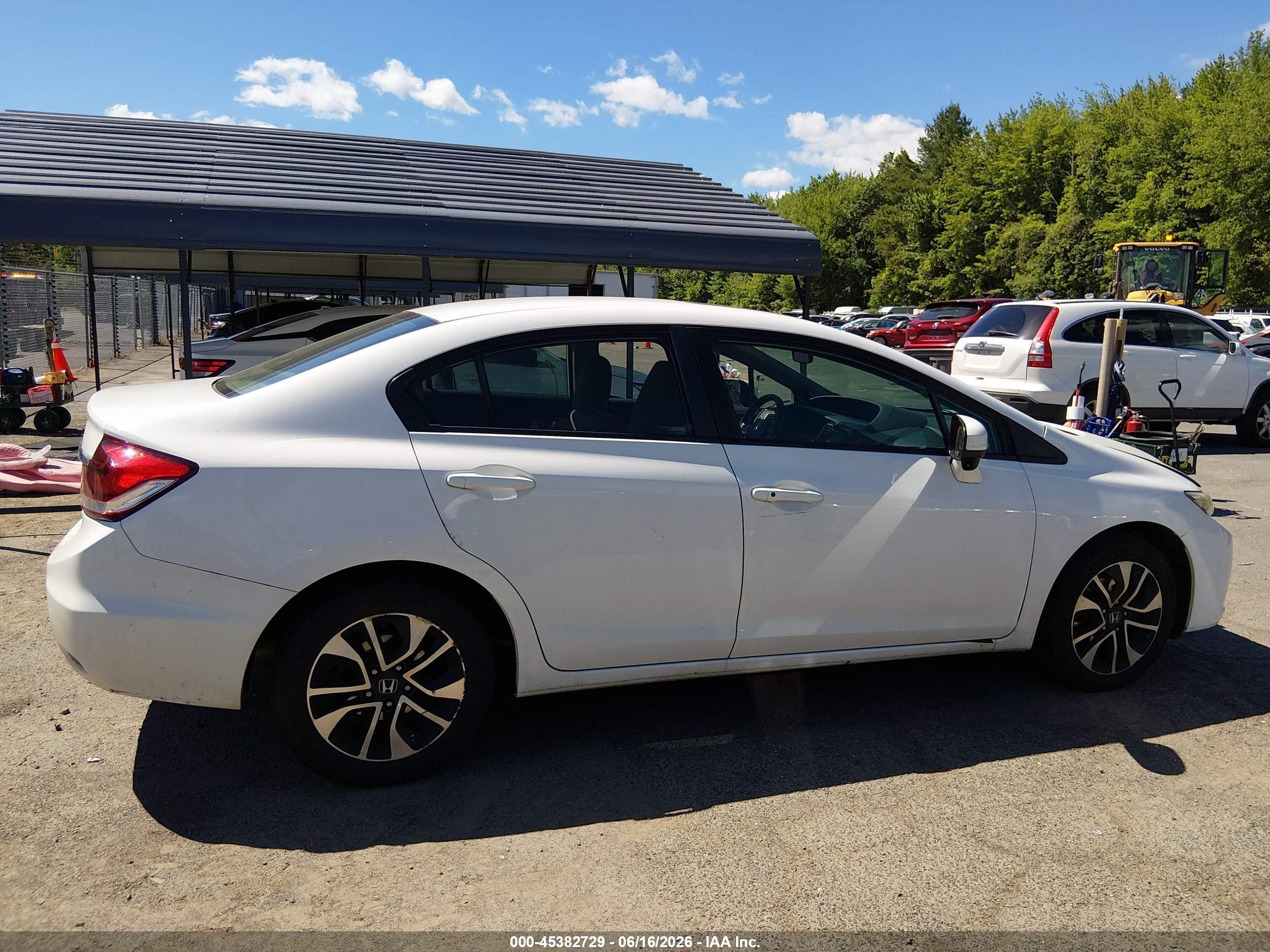 2014 Honda Civic Ex Белый vin: 2HGFB2F83EH516919