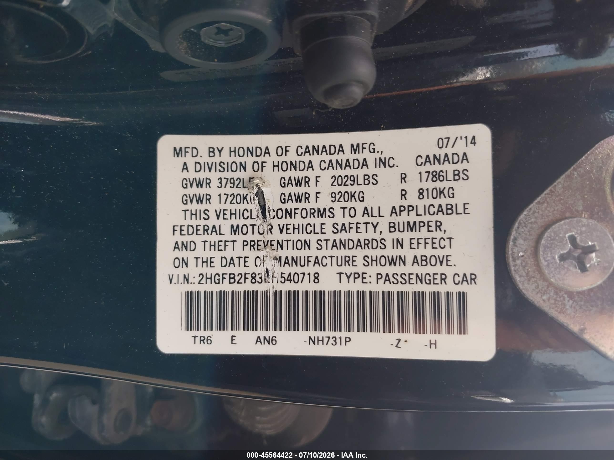 2014 Honda Civic Ex Black vin: 2HGFB2F83EH540718