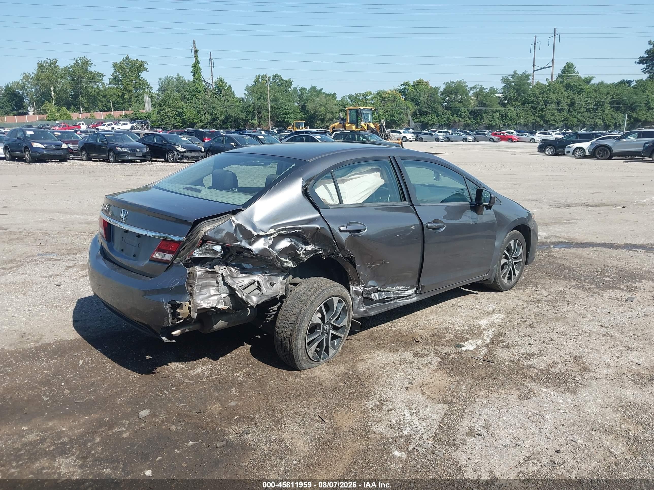 2014 Honda Civic Ex Gray vin: 2HGFB2F83EH543490