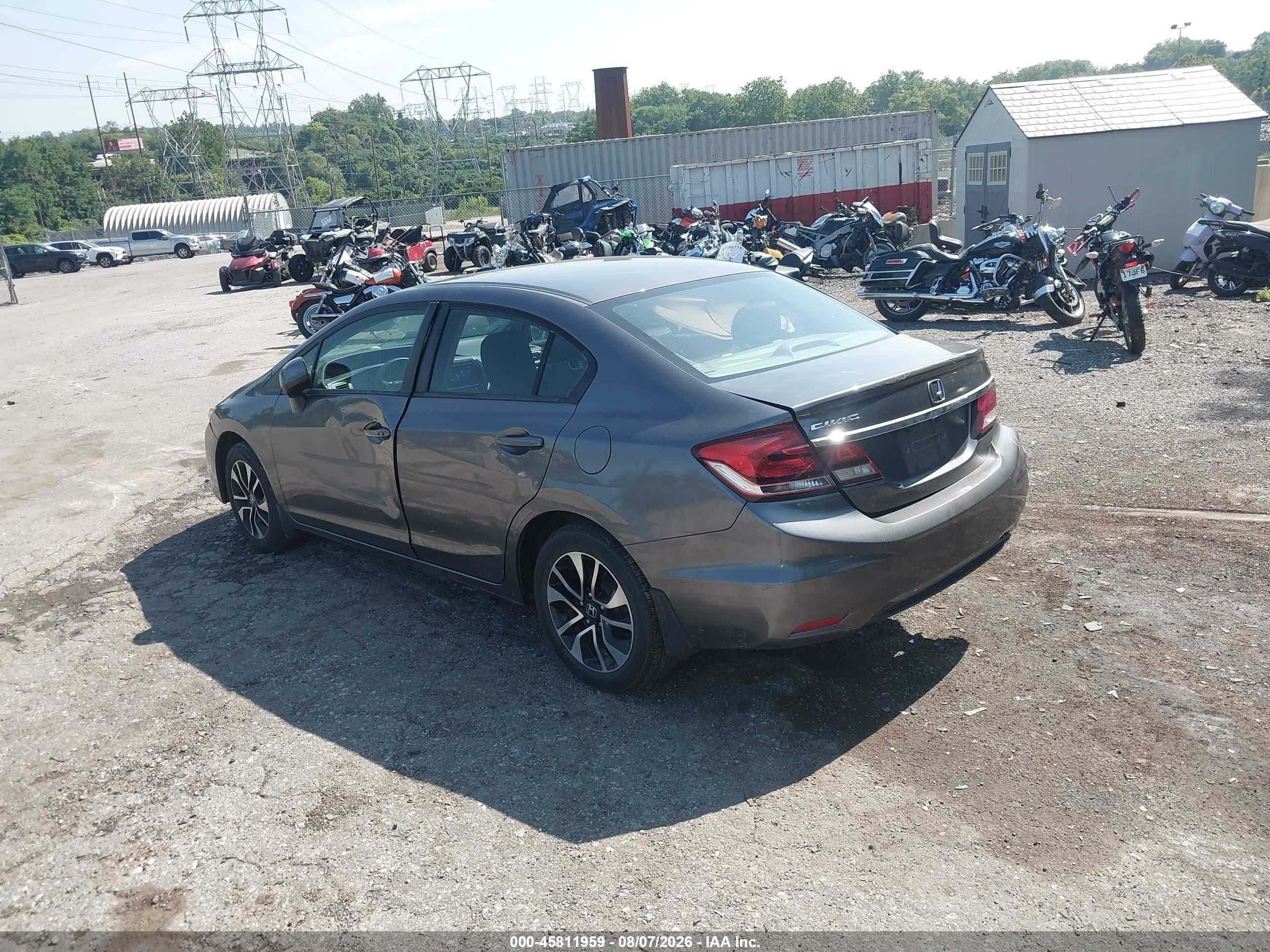 2014 Honda Civic Ex Gray vin: 2HGFB2F83EH543490