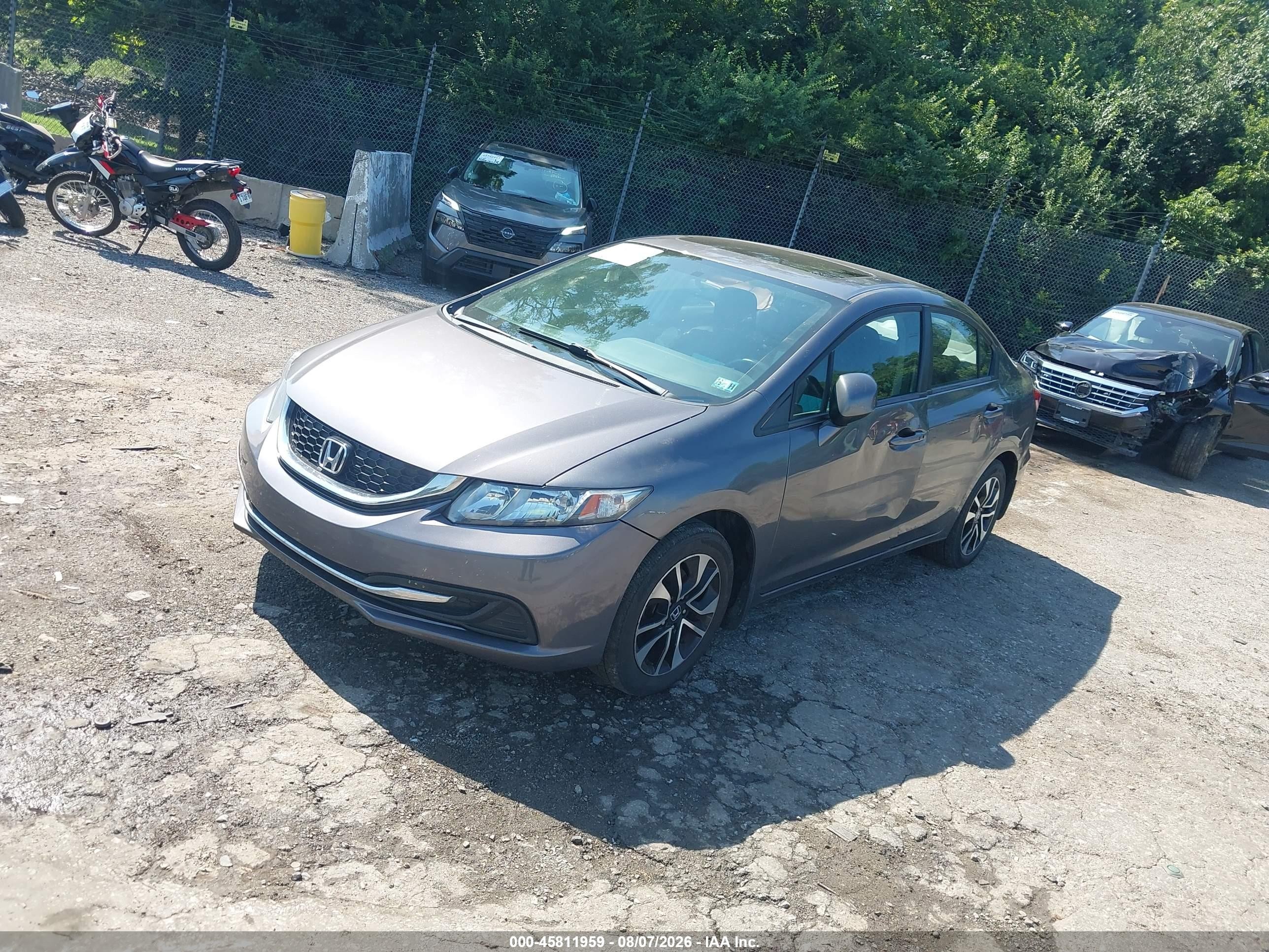 2014 Honda Civic Ex Gray vin: 2HGFB2F83EH543490