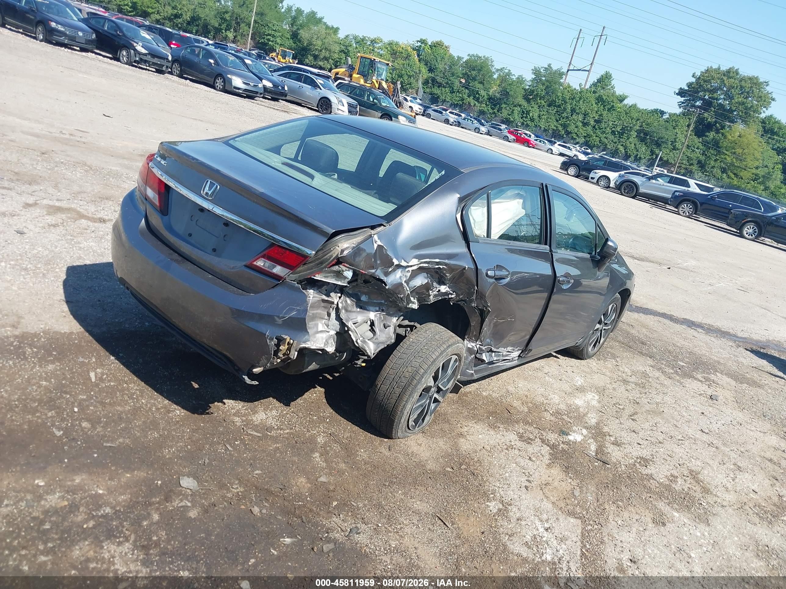 2014 Honda Civic Ex Gray vin: 2HGFB2F83EH543490