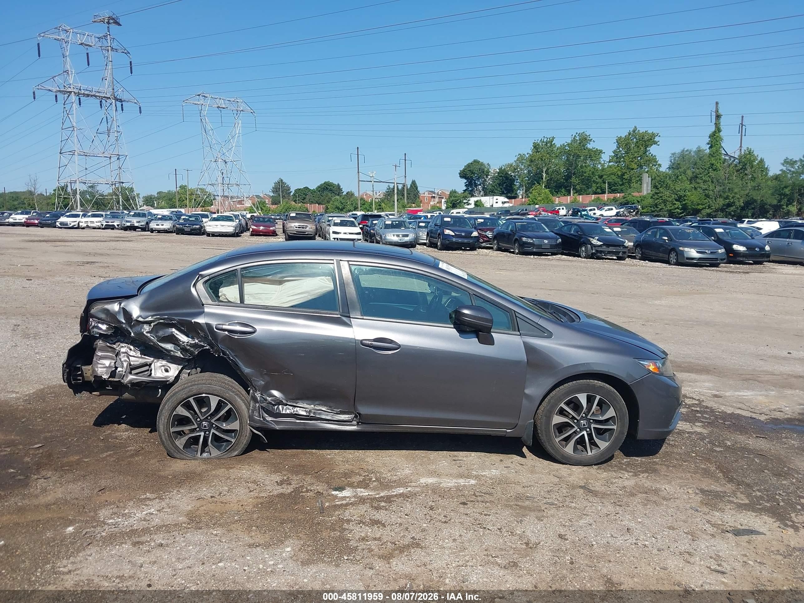 2014 Honda Civic Ex Gray vin: 2HGFB2F83EH543490