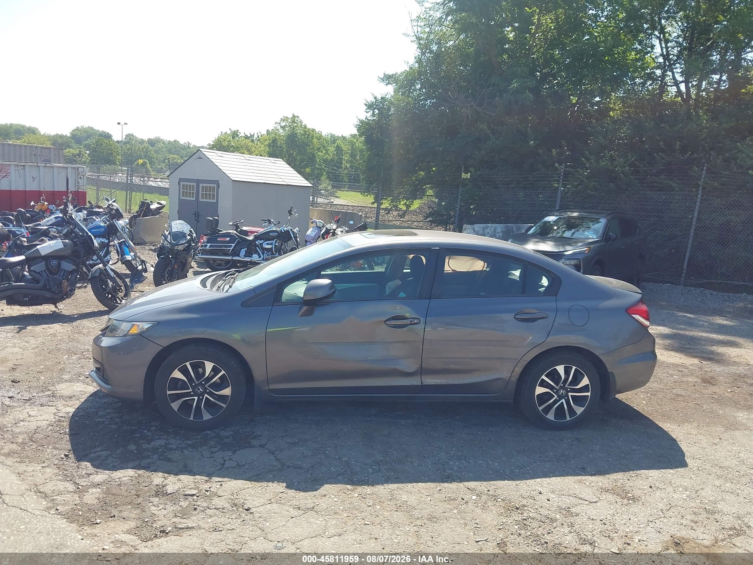 2014 Honda Civic Ex Gray vin: 2HGFB2F83EH543490