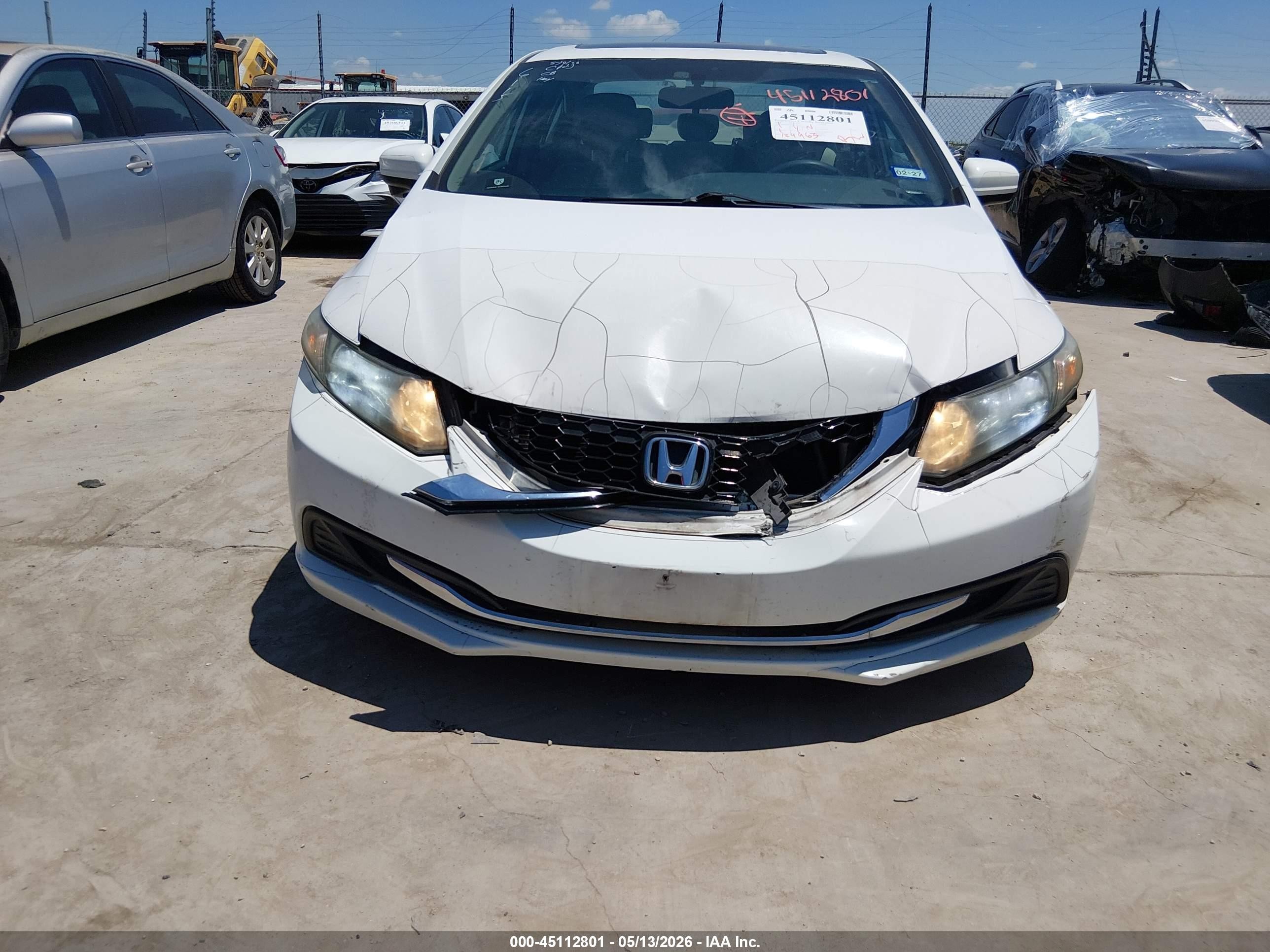 2014 Honda Civic Ex White vin: 2HGFB2F83EH546115