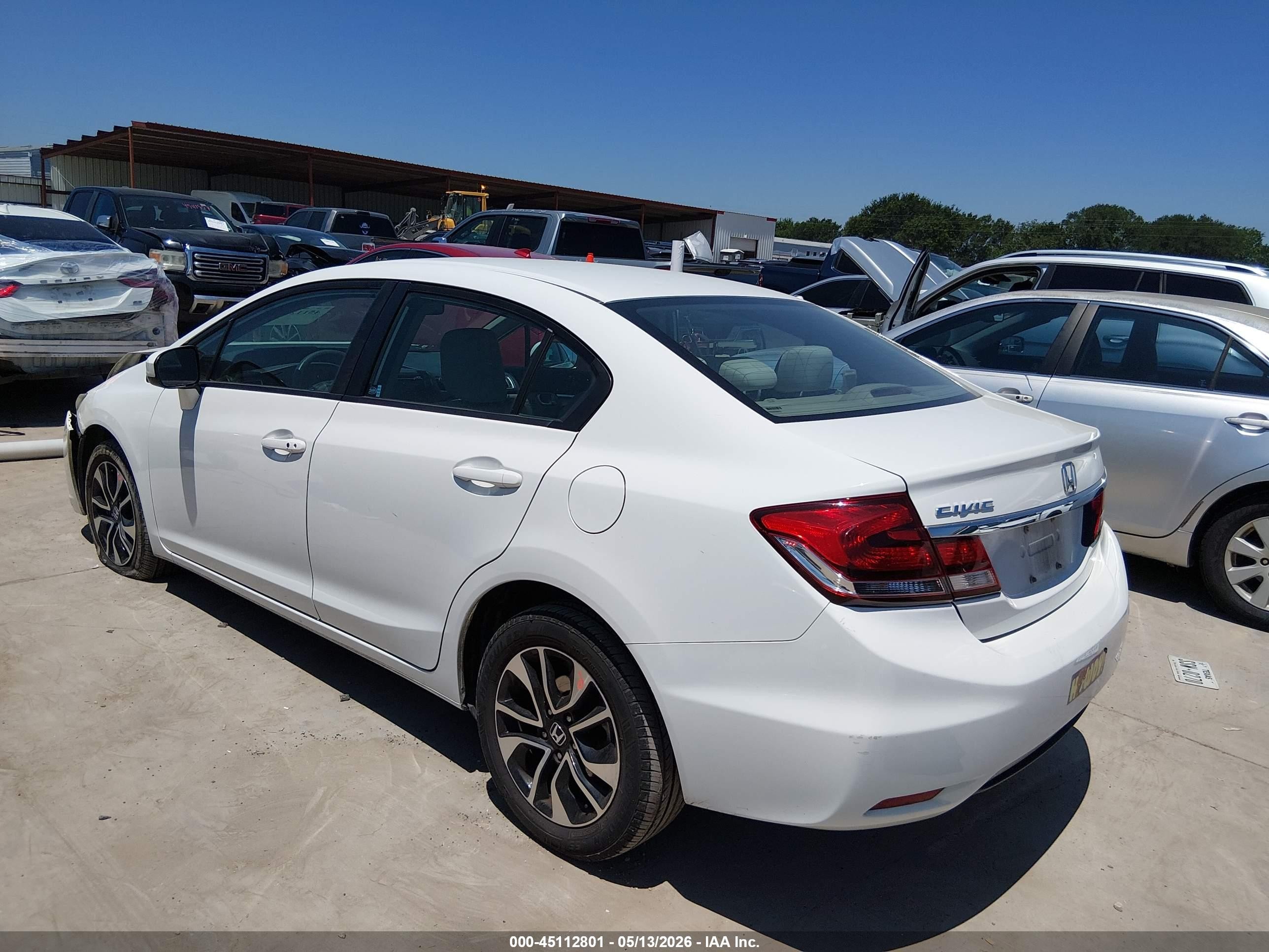 2014 Honda Civic Ex White vin: 2HGFB2F83EH546115