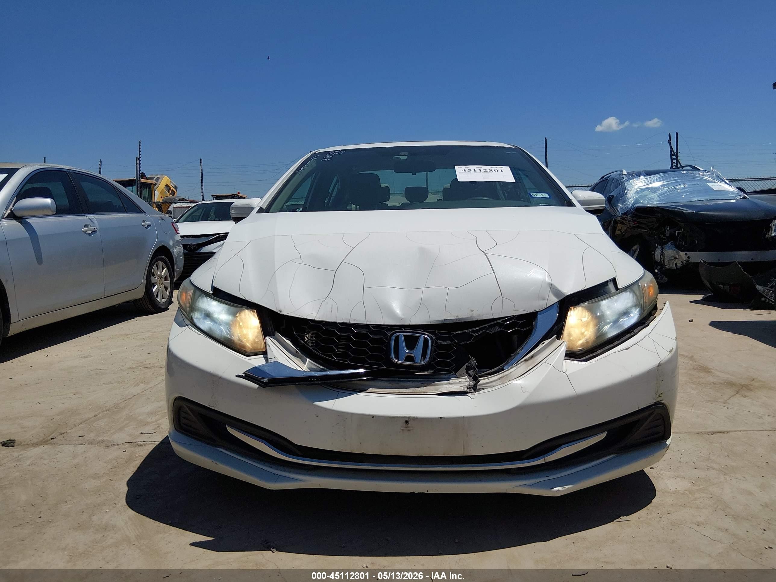 2014 Honda Civic Ex White vin: 2HGFB2F83EH546115