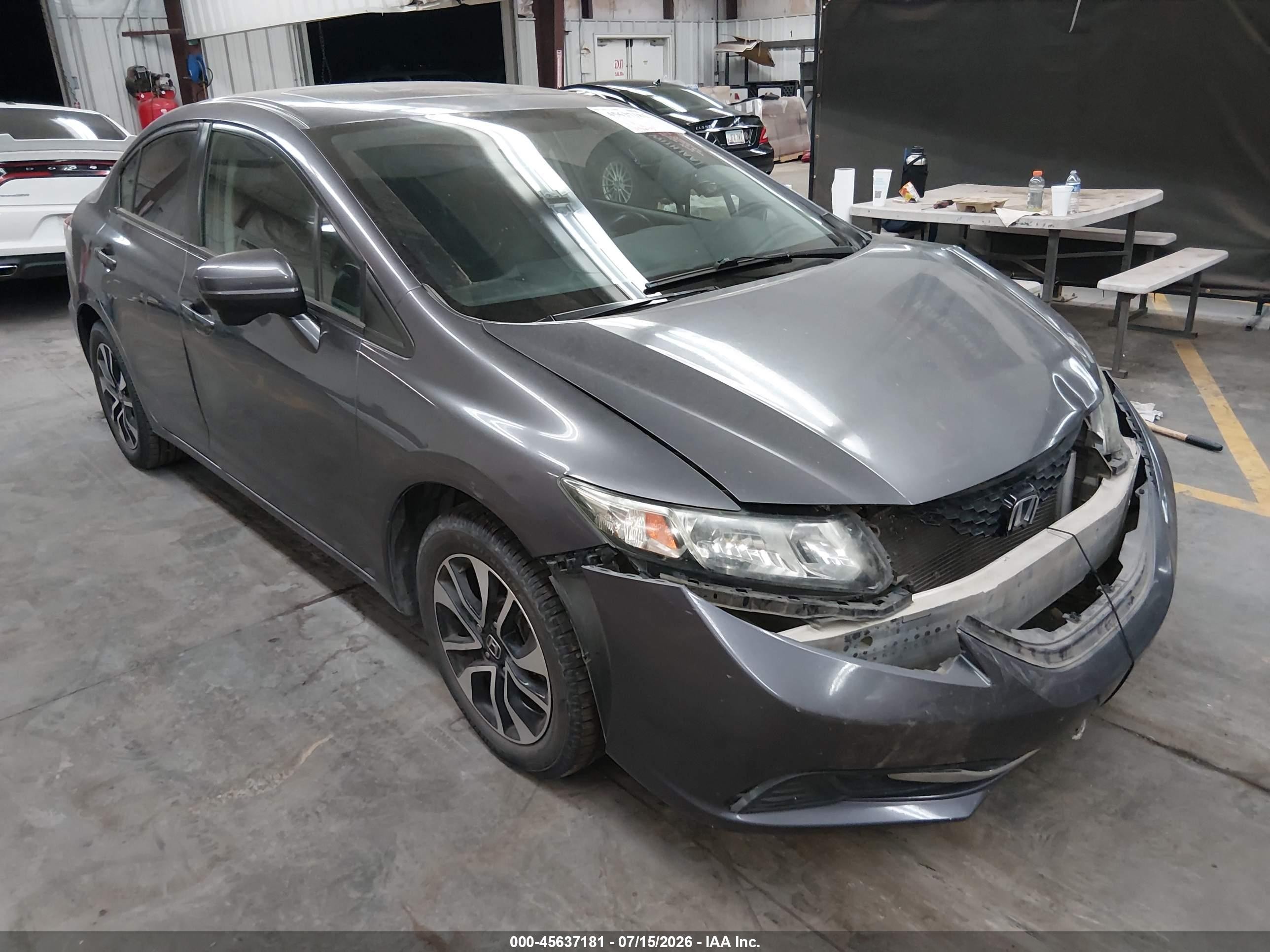 2015 Honda Civic Ex Gray vin: 2HGFB2F83FH524102