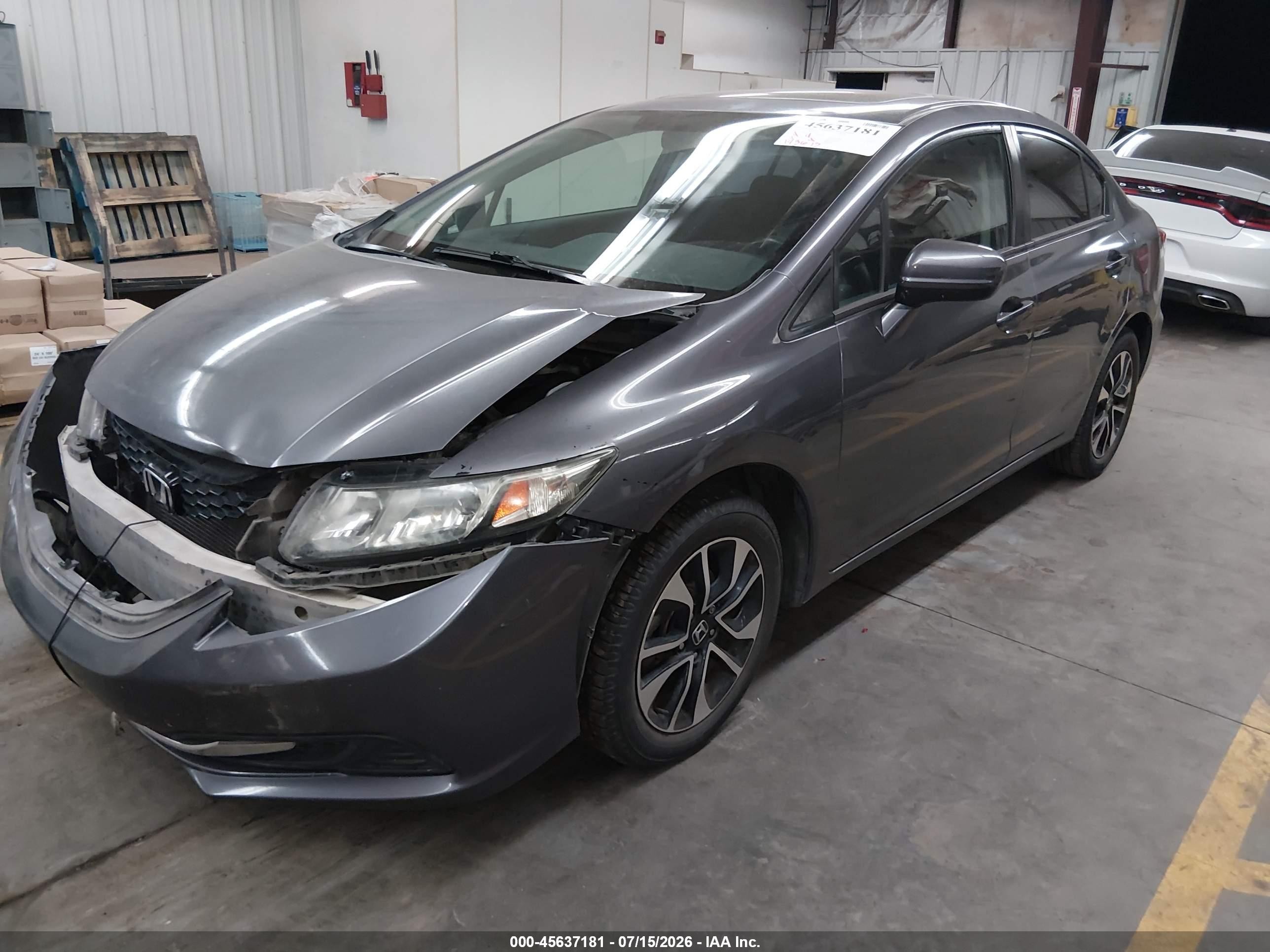 2015 Honda Civic Ex Gray vin: 2HGFB2F83FH524102