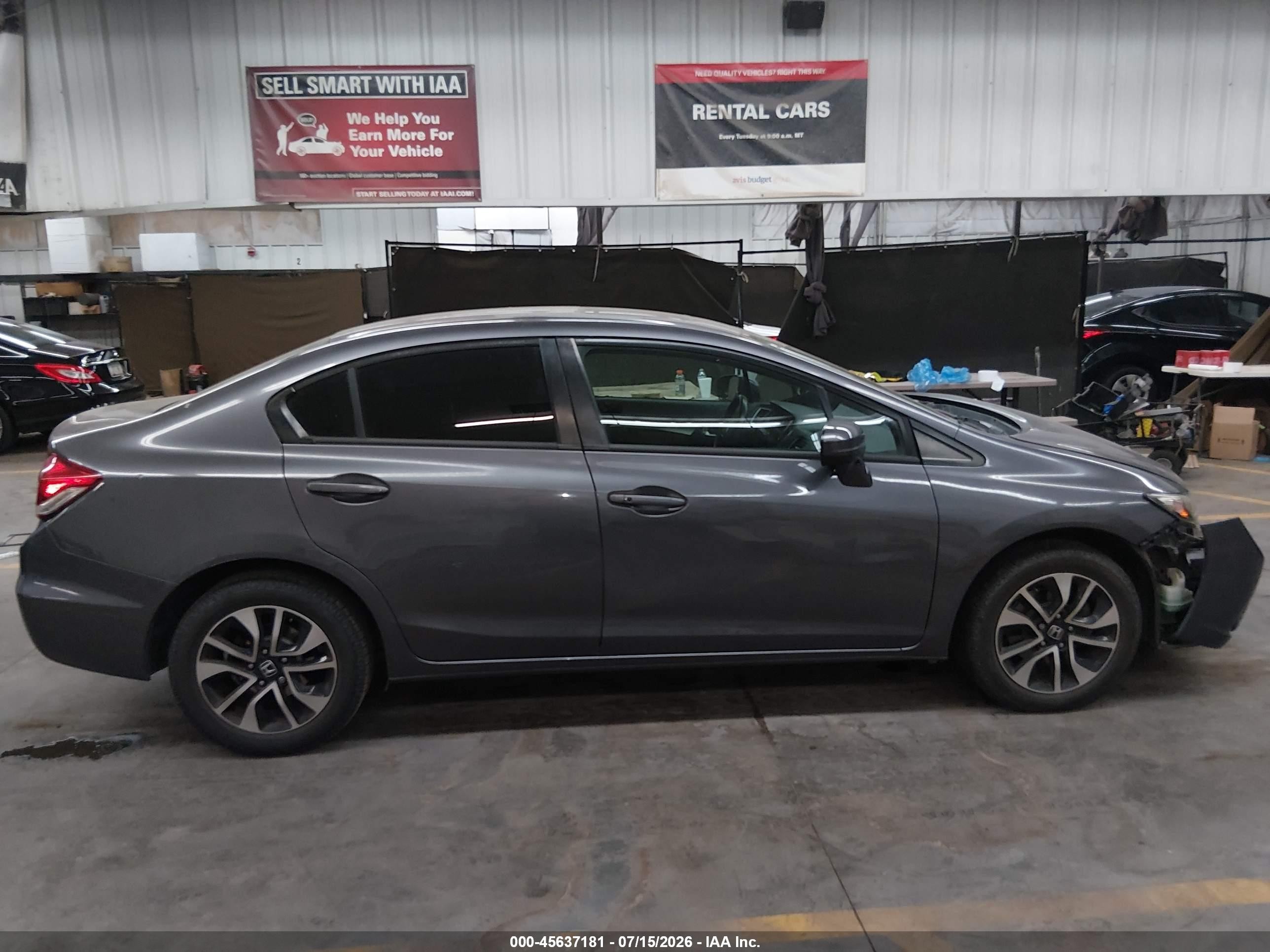 2015 Honda Civic Ex Gray vin: 2HGFB2F83FH524102