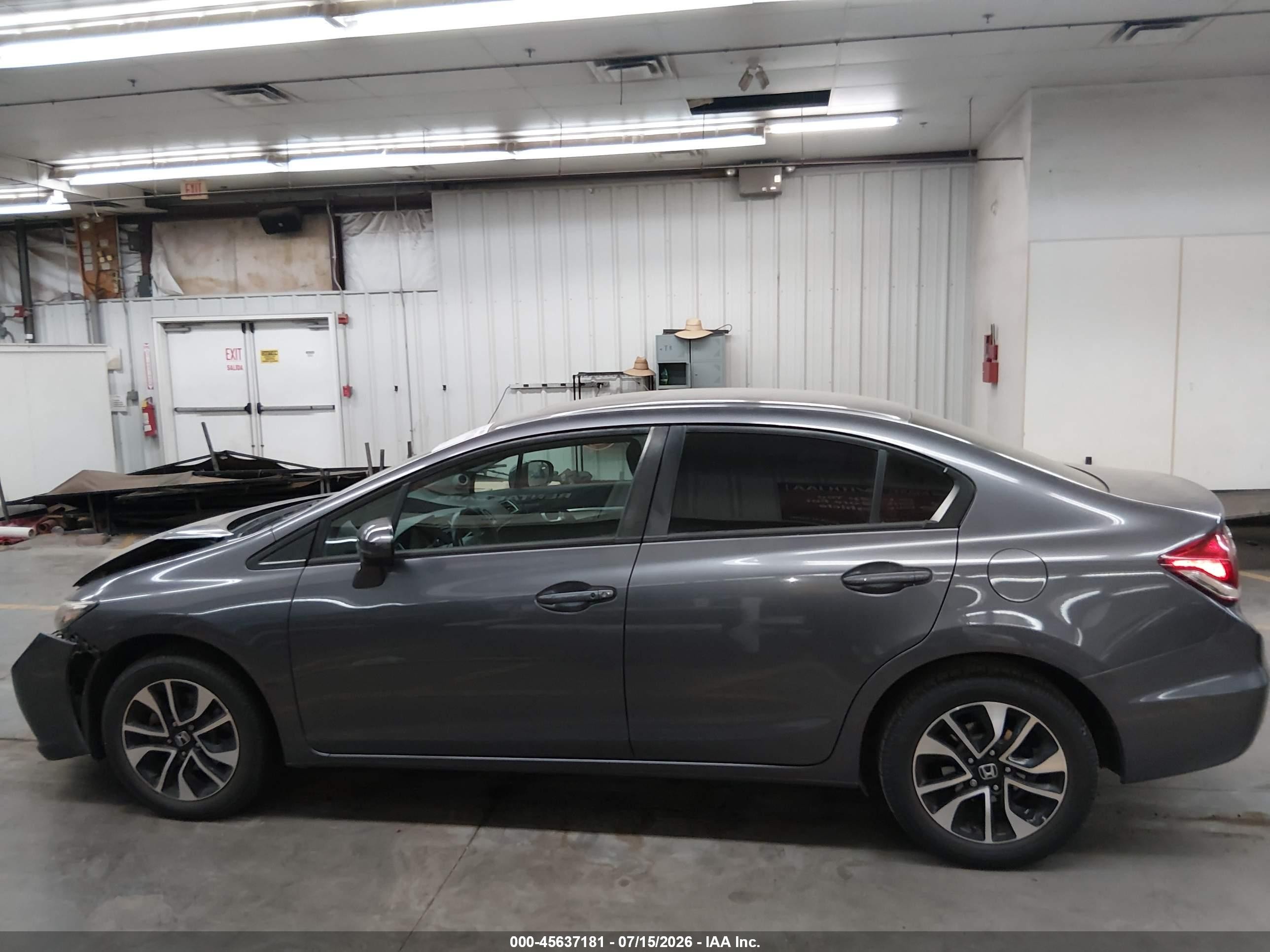 2015 Honda Civic Ex Gray vin: 2HGFB2F83FH524102