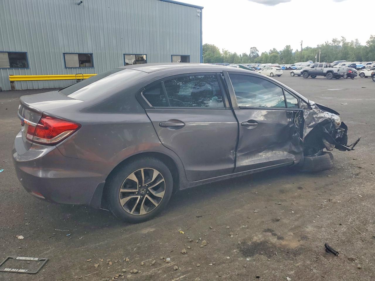 2015 Honda Civic Ex Gray vin: 2HGFB2F83FH532748