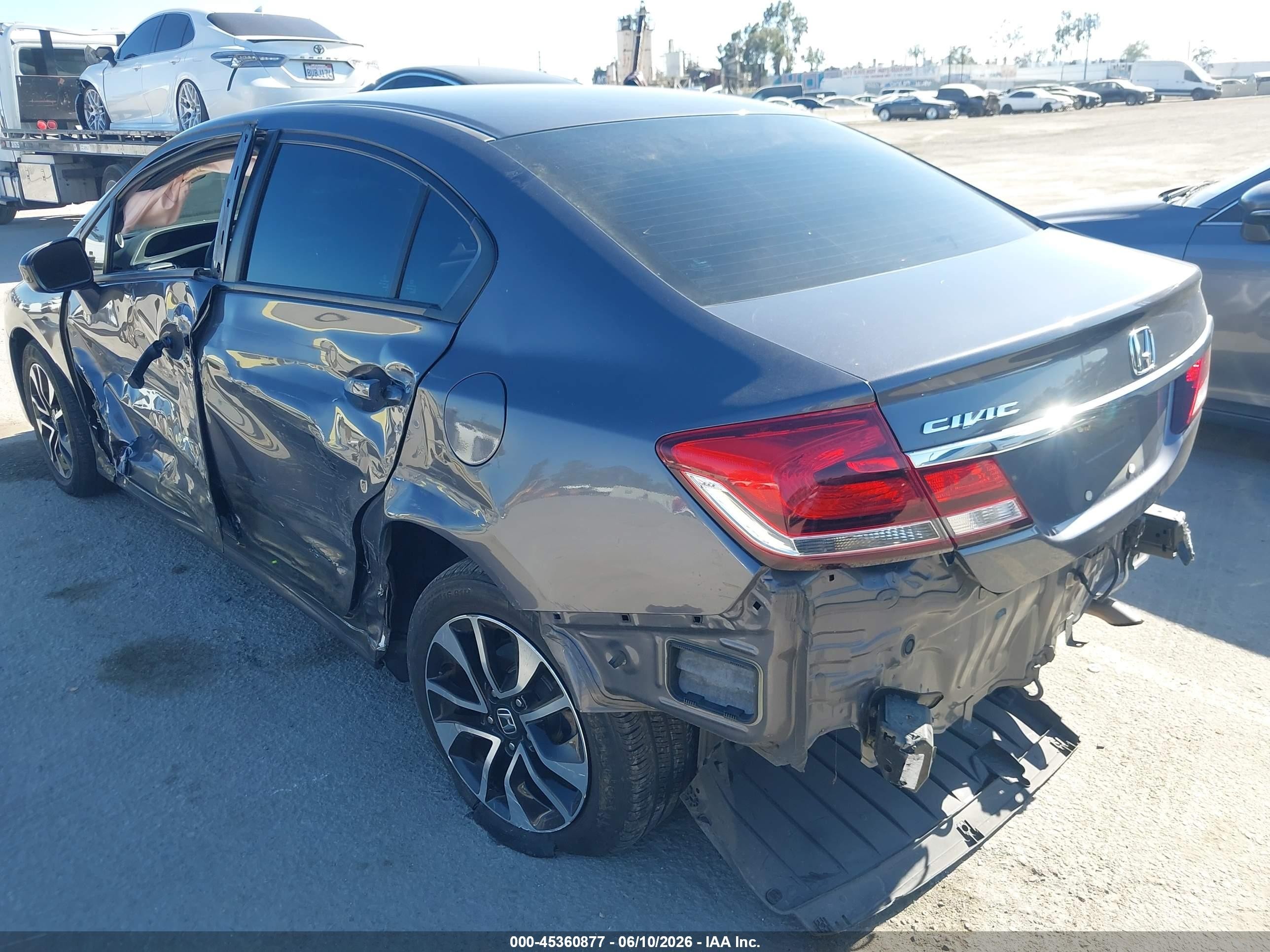 2015 Honda Civic Ex Gray vin: 2HGFB2F83FH565507