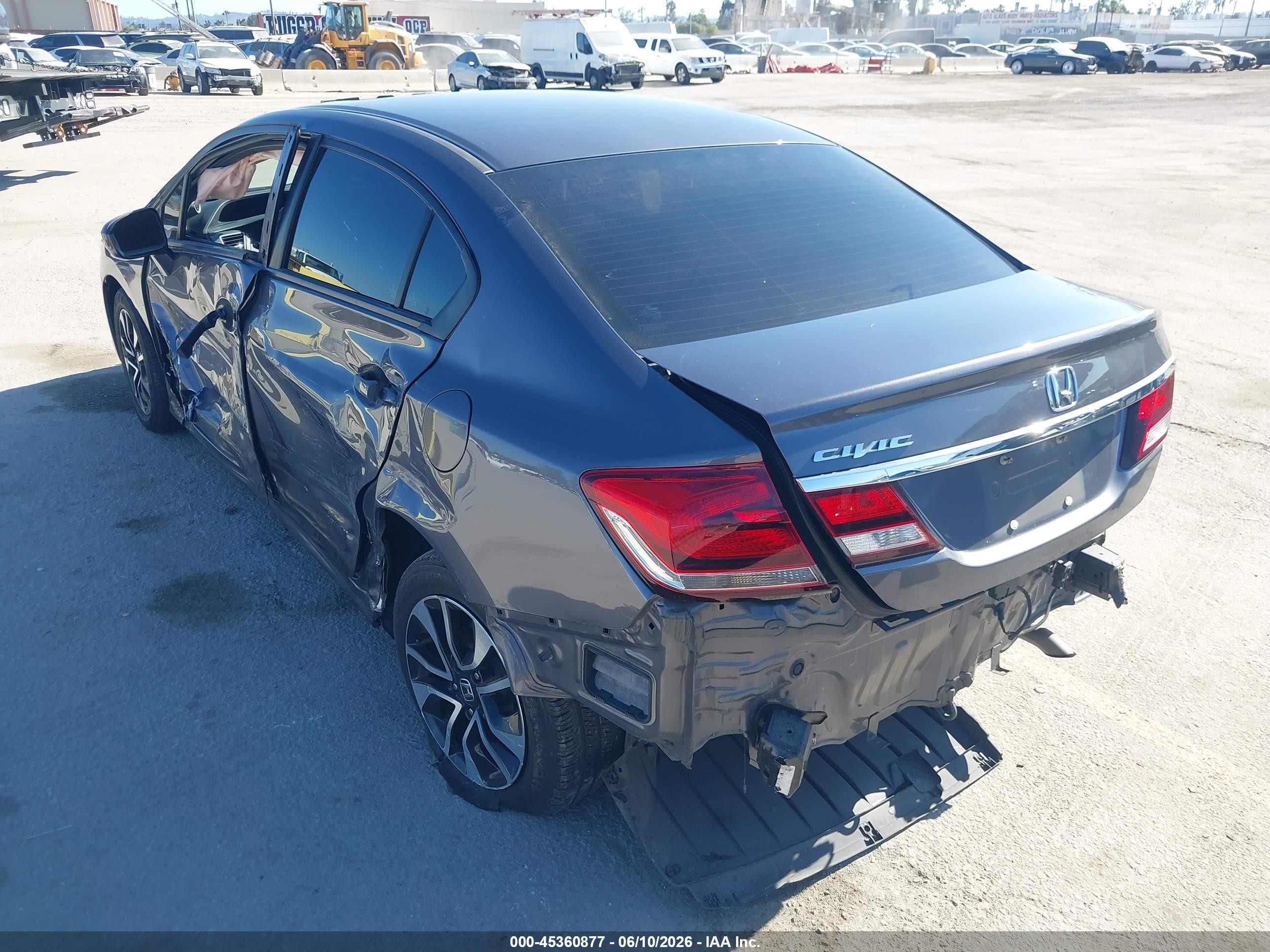 2015 Honda Civic Ex Gray vin: 2HGFB2F83FH565507