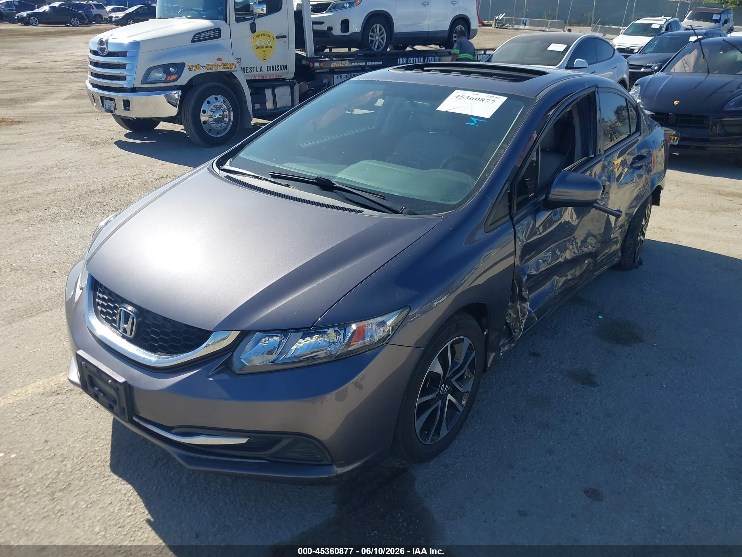 2015 Honda Civic Ex Gray vin: 2HGFB2F83FH565507