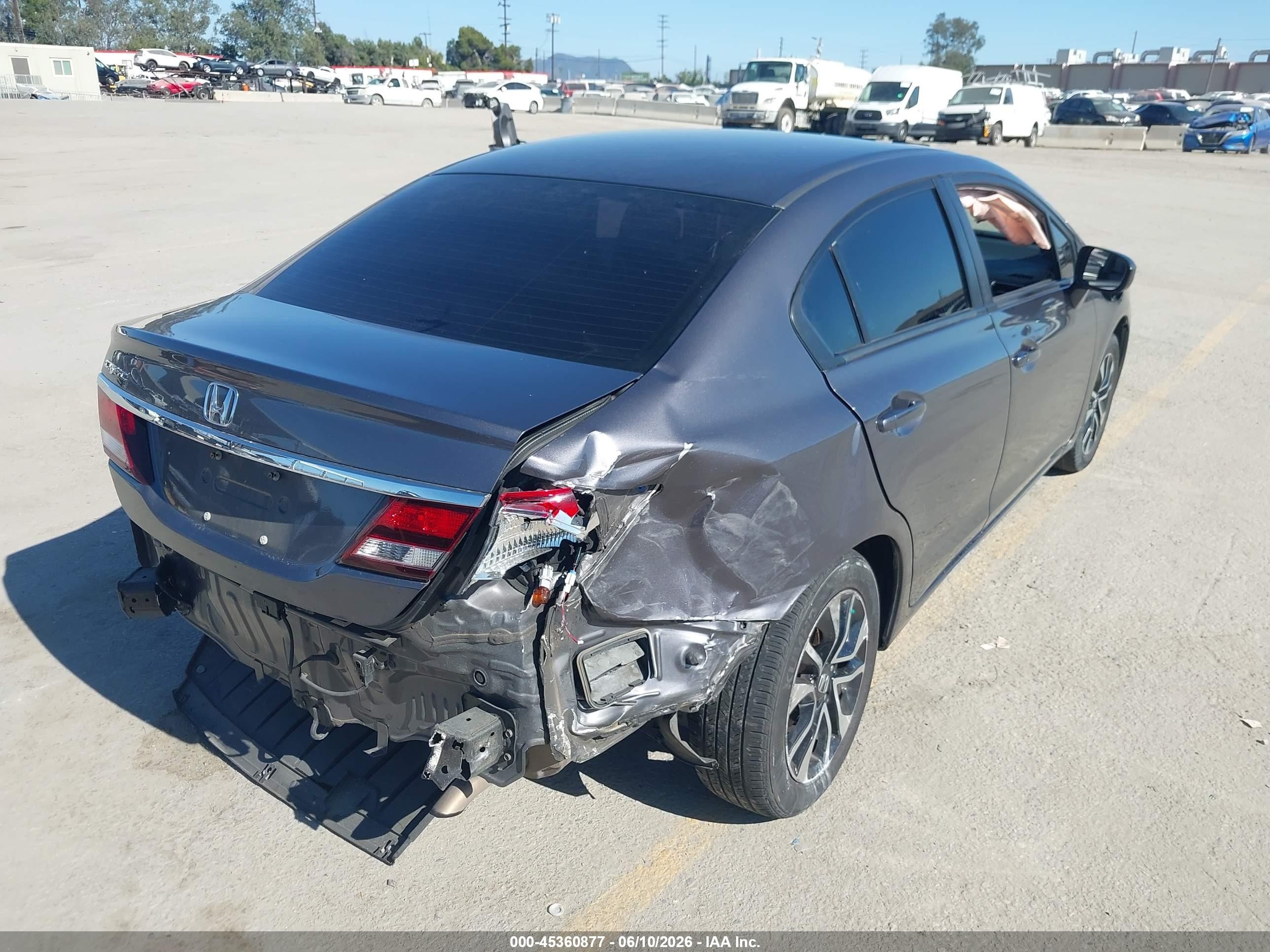 2015 Honda Civic Ex Gray vin: 2HGFB2F83FH565507