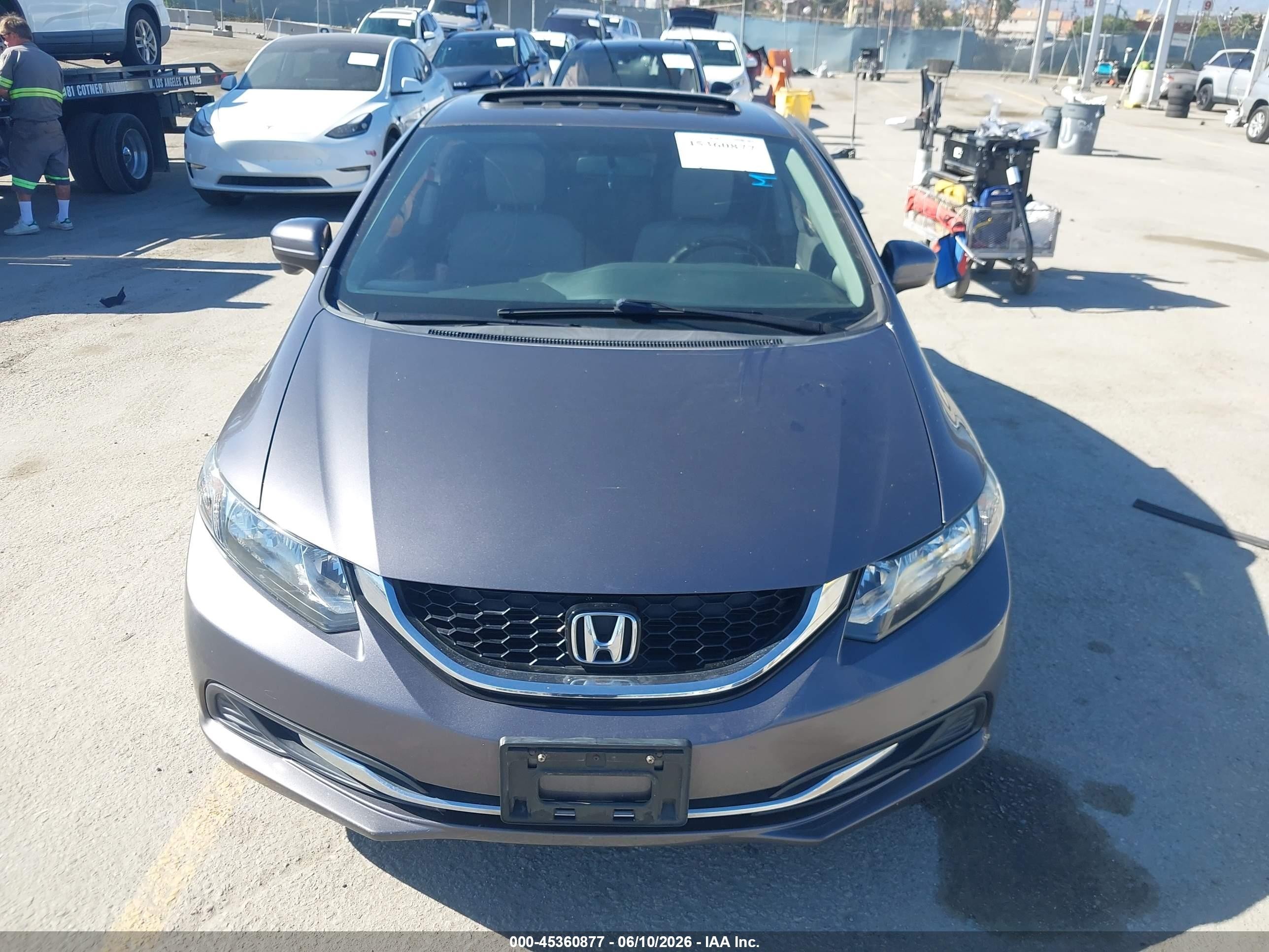 2015 Honda Civic Ex Gray vin: 2HGFB2F83FH565507