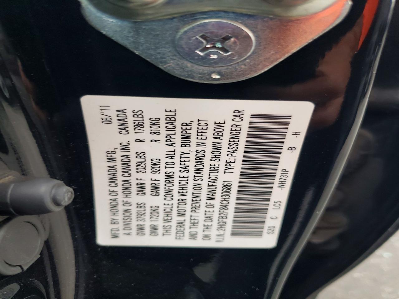 2012 Honda Civic Ex Black vin: 2HGFB2F84CH306861