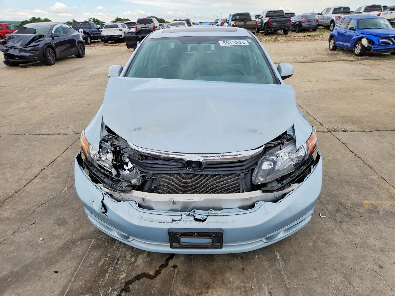 2012 Honda Civic Ex Blue vin: 2HGFB2F84CH543026