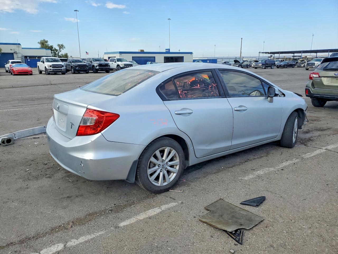 2012 Honda Civic Ex Silver vin: 2HGFB2F84CH593330