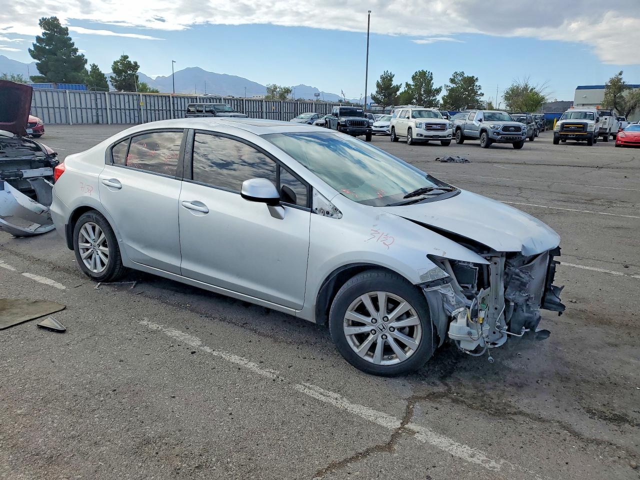 2012 Honda Civic Ex Silver vin: 2HGFB2F84CH593330
