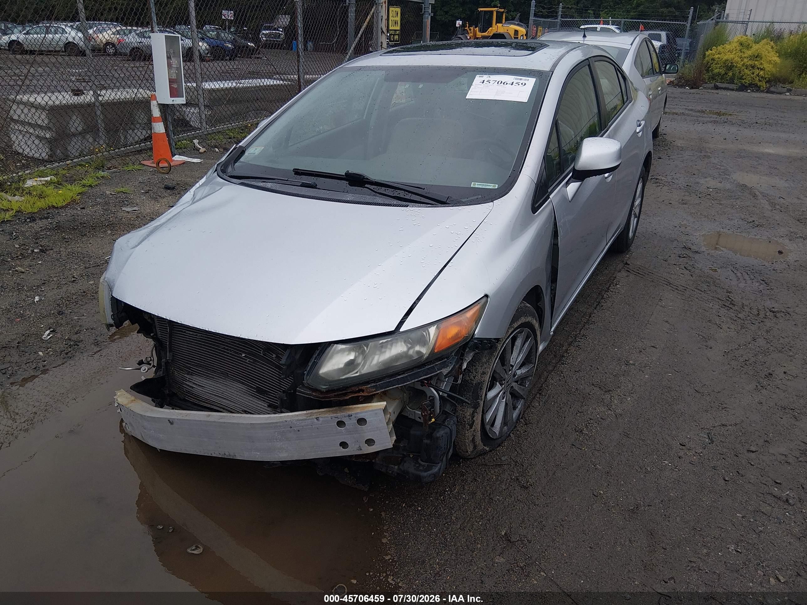 2012 Honda Civic Ex Silver vin: 2HGFB2F84CH601426